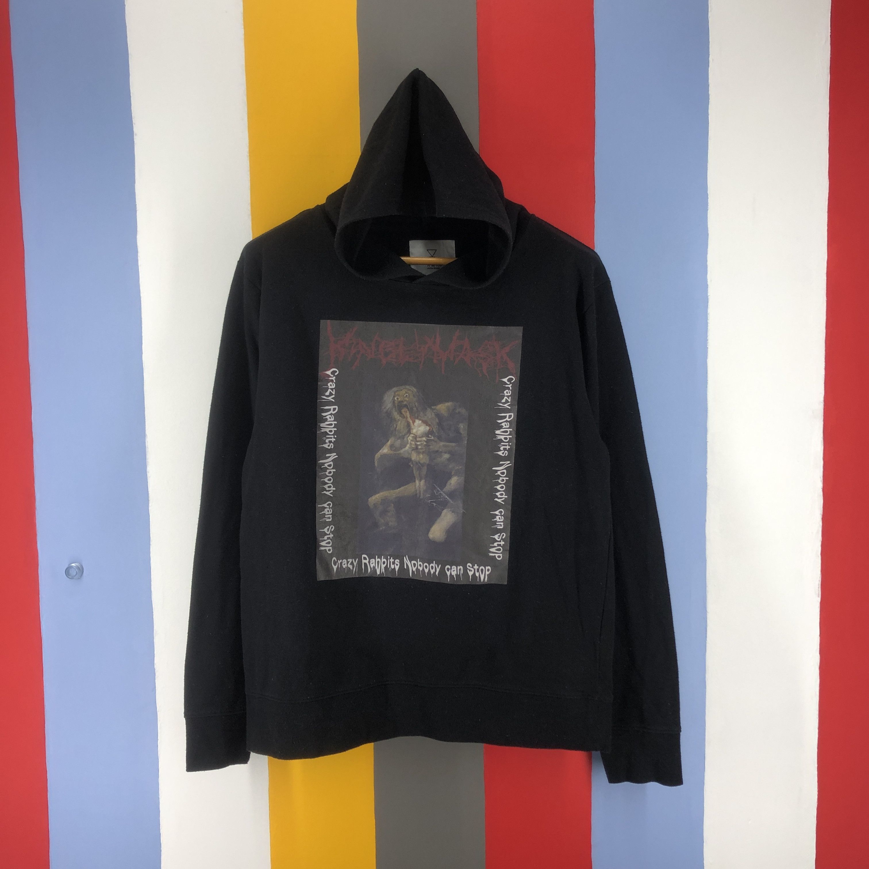 Japanese Brand CRAZY RABBITS NOBODY CAN STOP Hoodie #0803/Y Size US M / EU 48-50 / 2 - 1 Thumbnail