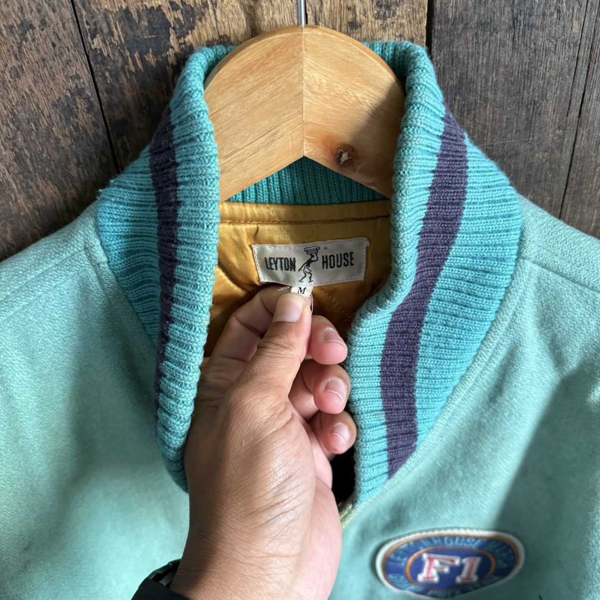 Vintage Vintage Leyton House F1 Grandprix Team Varsity Jacket Size US M / EU 48-50 / 2 - 5 Thumbnail