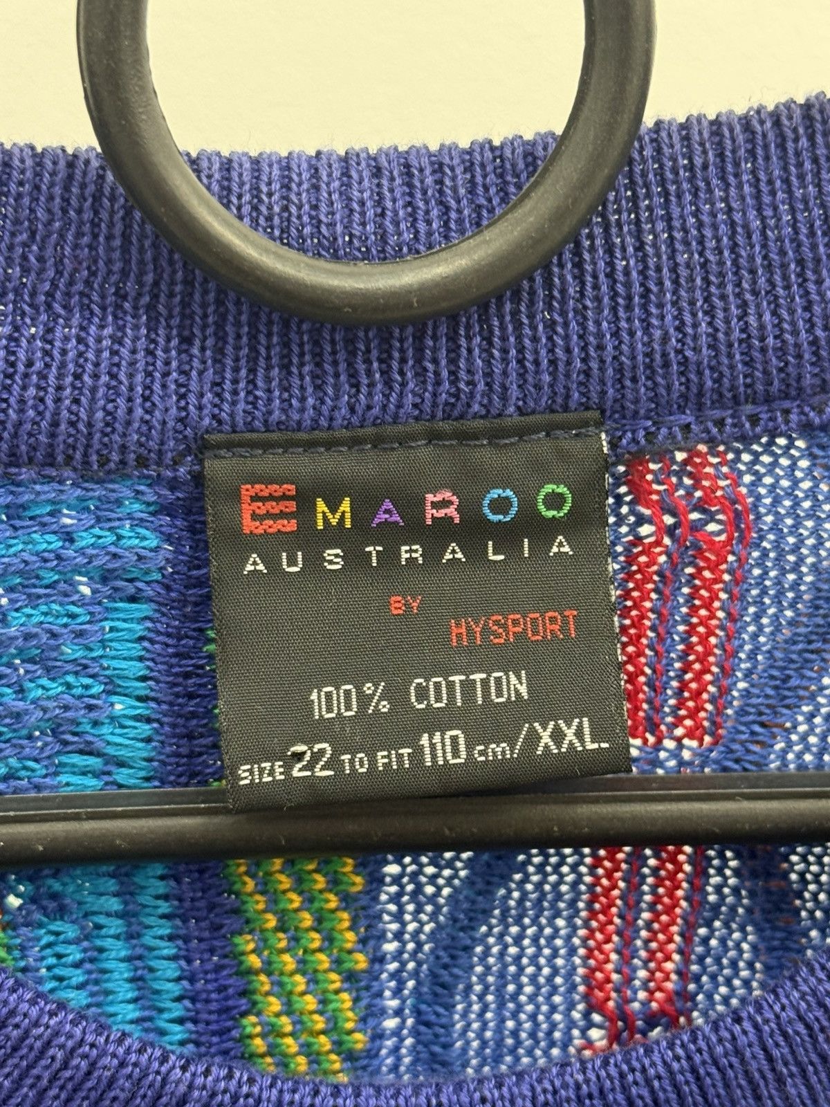 Vintage Emaroo Coogi Style Australia 3D Knit Sweater Size US XXL / EU 58 / 5 - 4 Thumbnail