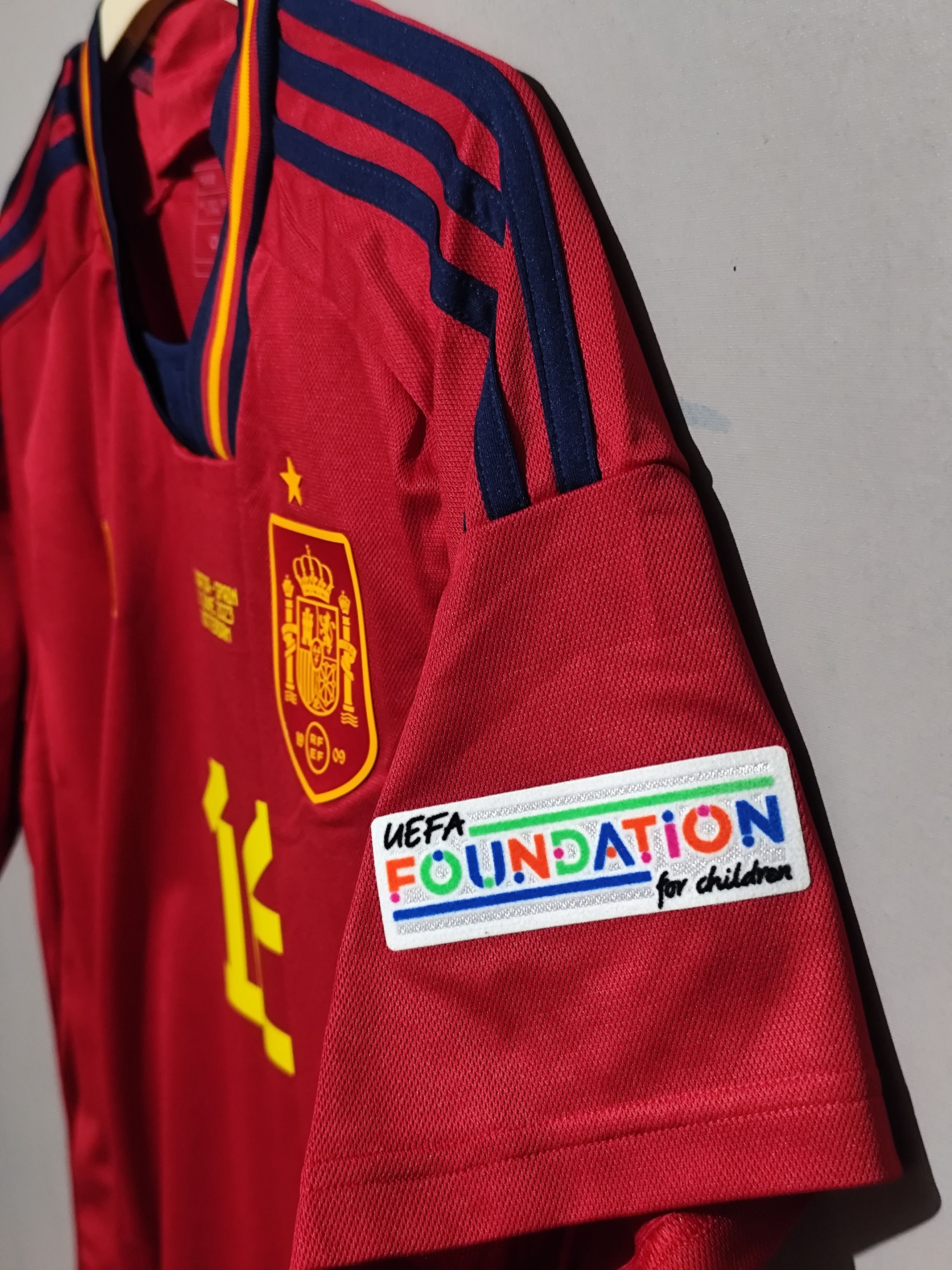 Adidas Spain #16 Rodrigo UEFA Nation League 2022/2023 Home Jersey Size US XL / EU 56 / 4 - 12 Thumbnail
