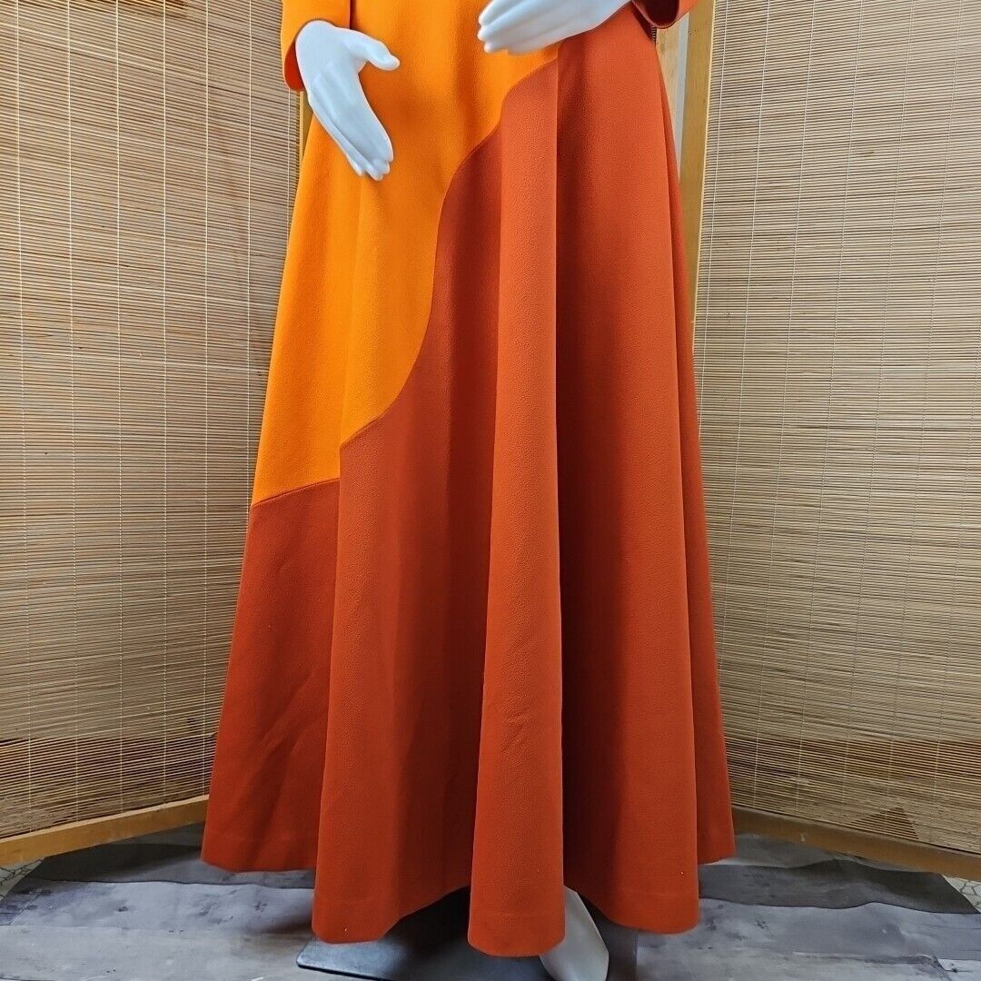 Handmade Vintage Handmade Maxi Dress Womens Sz S Groovy 70s Orange Wa Size S / US 4 / IT 40 - 3 Thumbnail