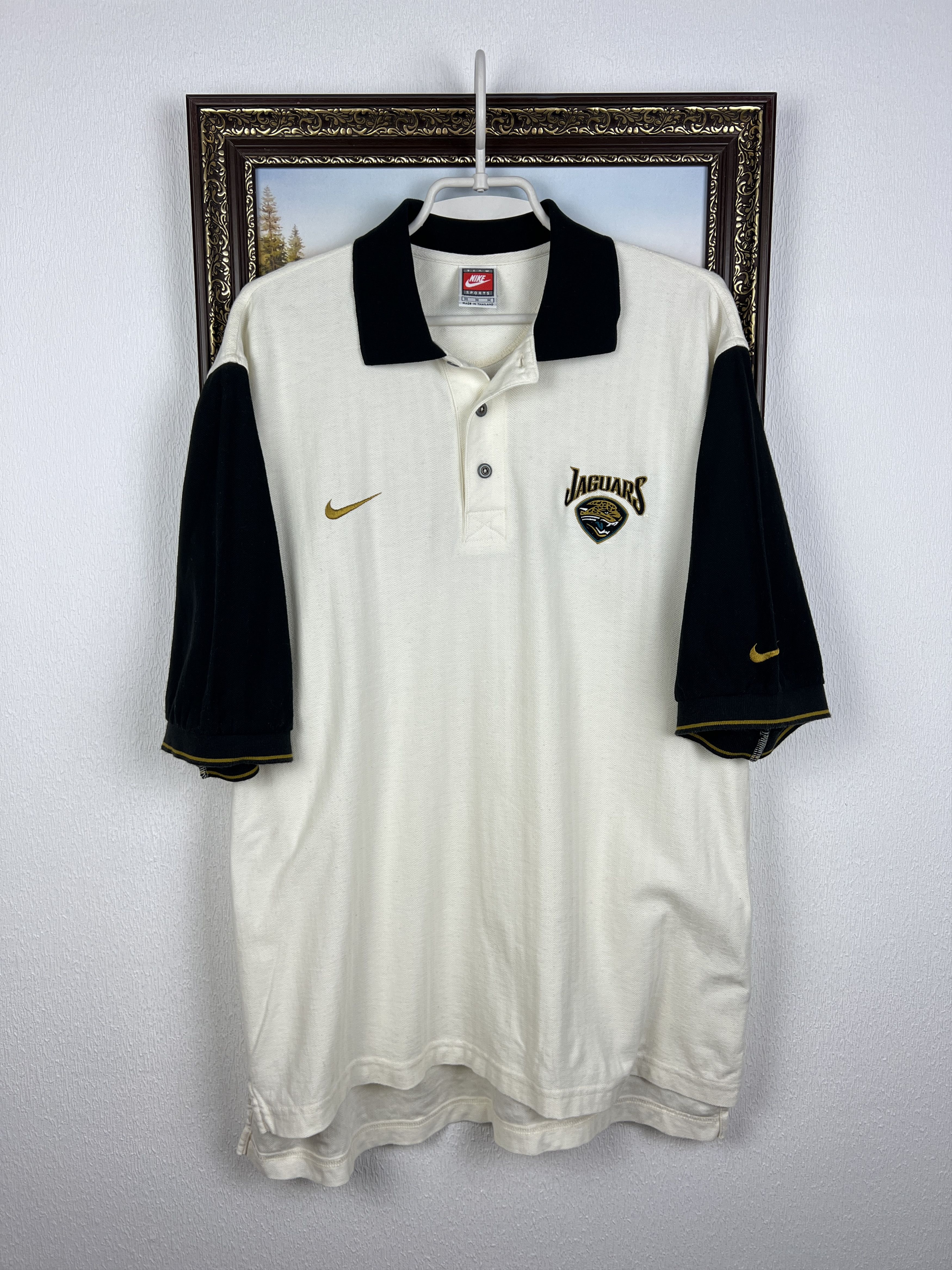 Nike Vintage Jacksonville Jaguars NFL Polo Shirt Trikot Jersey Size US M / EU 48-50 / 2 - 1 Thumbnail