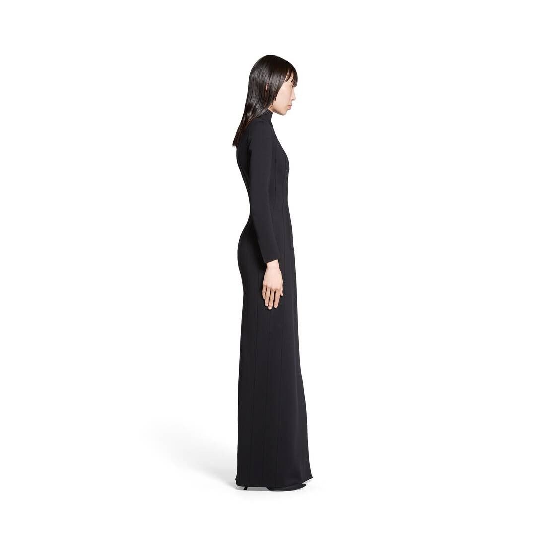 Balenciaga o1bcso1str0525 Fitted Gown in Black Size L / US 10 / IT 46 - 4 Thumbnail