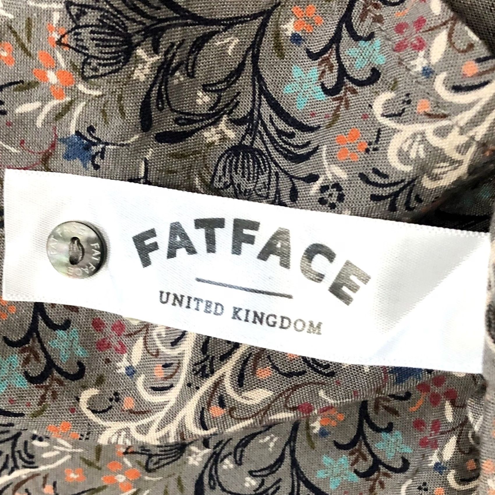 FatFace Fat Face Mini Ruby Morris Print Grey Short Sleeve Womens UK 10 Size 32" / US 10 / IT 46 - 5 Thumbnail
