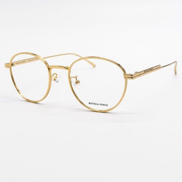 Bottega Veneta NEW BOTTEGA VENETA EYEGLASSES BV1016OA 002 ROUND GOLD UNISEX Size ONE SIZE - 2 Thumbnail