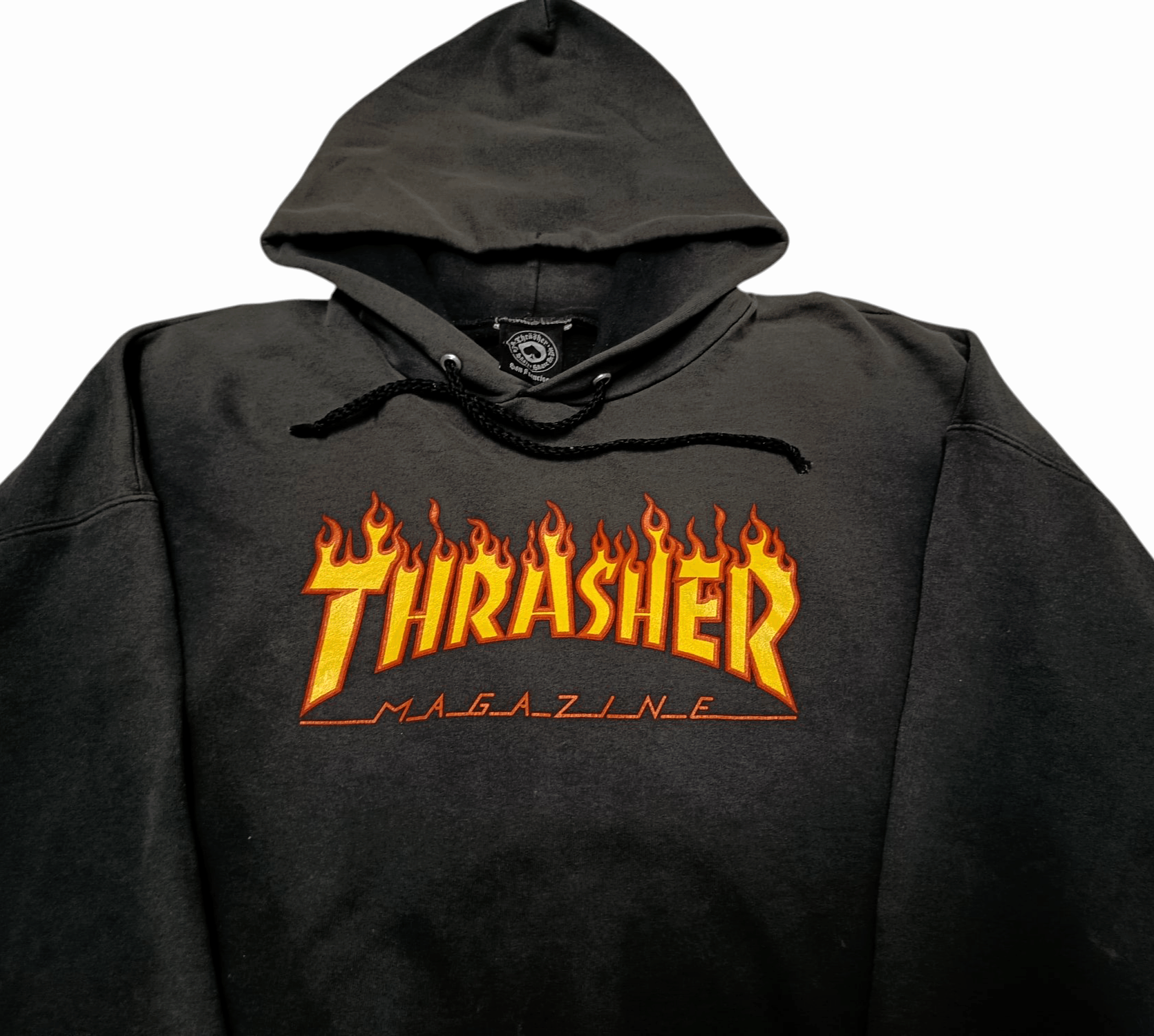 Thrasher Vintage Sunfaded Thrasher Magazine Trashed Skateboard Hoodie Size US XL / EU 56 / 4 - 2 Thumbnail