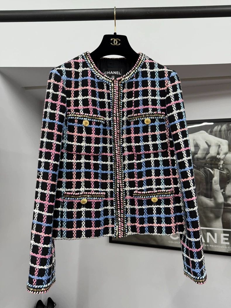 Chanel Chanel Tweed Check Four-Pocket Jacket - dmc Size US M / EU 48-50 / 2 - 1 Thumbnail