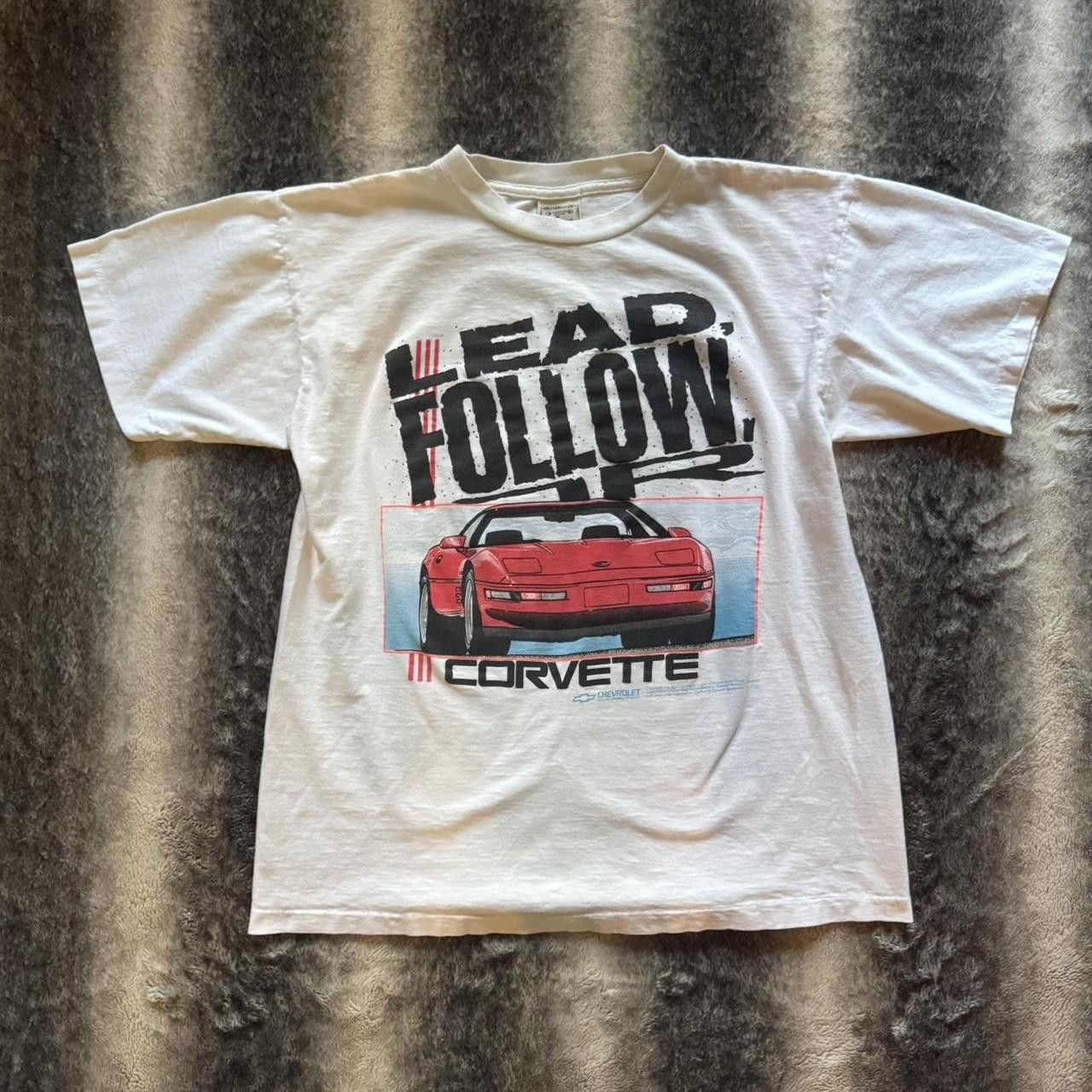 Vintage Vintage 90s Single Stitched Corvette Graphic T-shirt Size US L / EU 52-54 / 3 - 1 Thumbnail