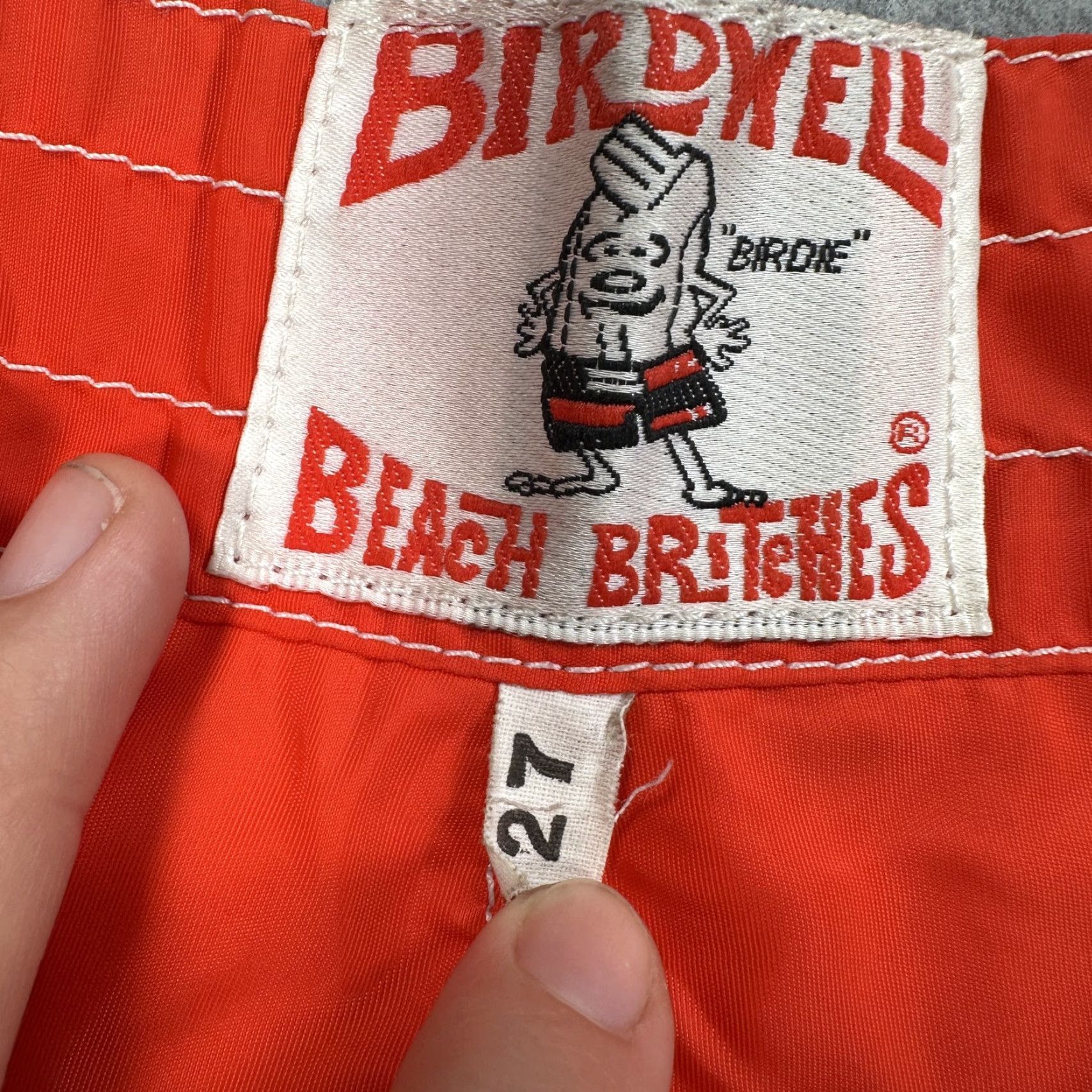 Vintage VINTAGE Birdwell Beach Britches Shorts Mens 27 Red Yellow Boardshorts Surf Size US 27 - 6 Thumbnail