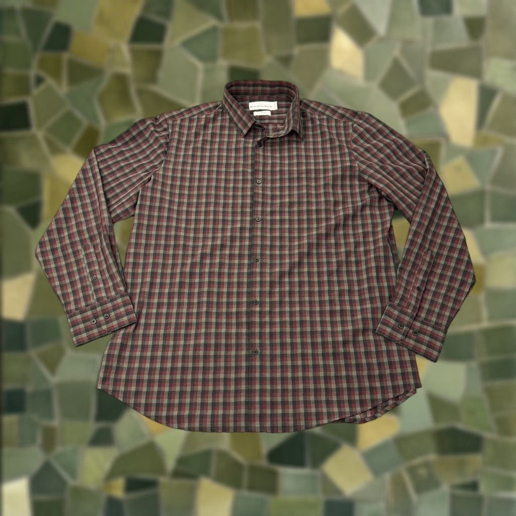 Mizzen+Main Mizzen+Main Leeward Shirt Mens 2XL Dress Slim Plaid Red Gray Size 48R - 1 Thumbnail