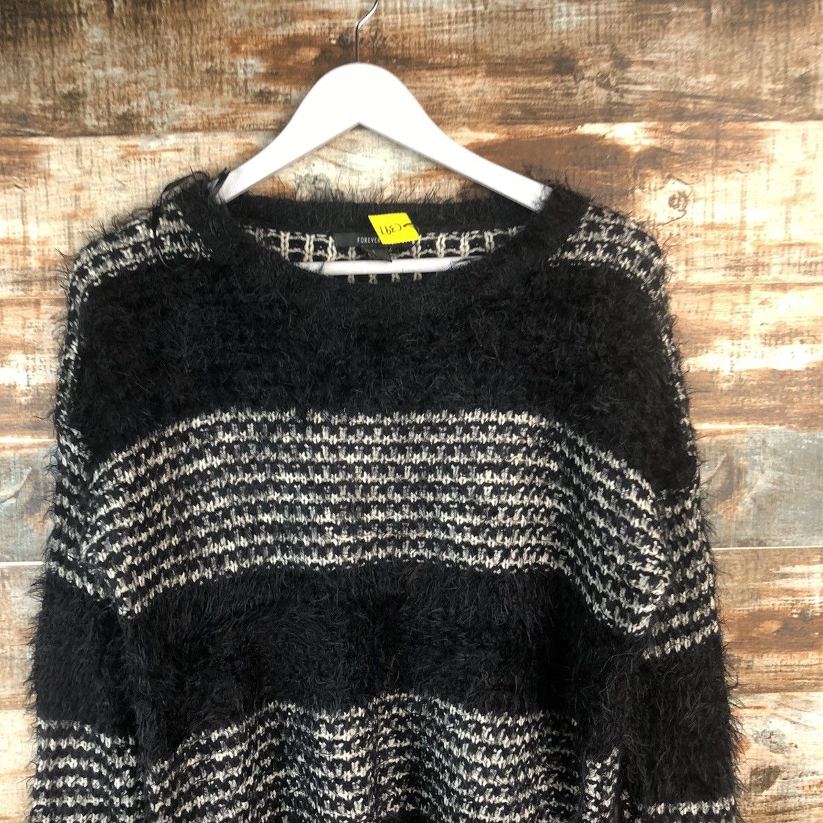 Japanese Brand DL Forever 21 Stripe Black Knitwear #C397 Size S / US 4 / IT 40 - 5 Thumbnail