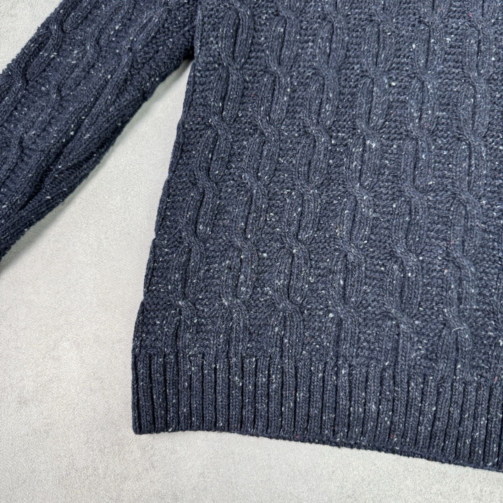 Barbour Barbour Beacon Brand Cable Knit Men Wool Sweater Size L Blue Size US L / EU 52-54 / 3 - 9 Thumbnail