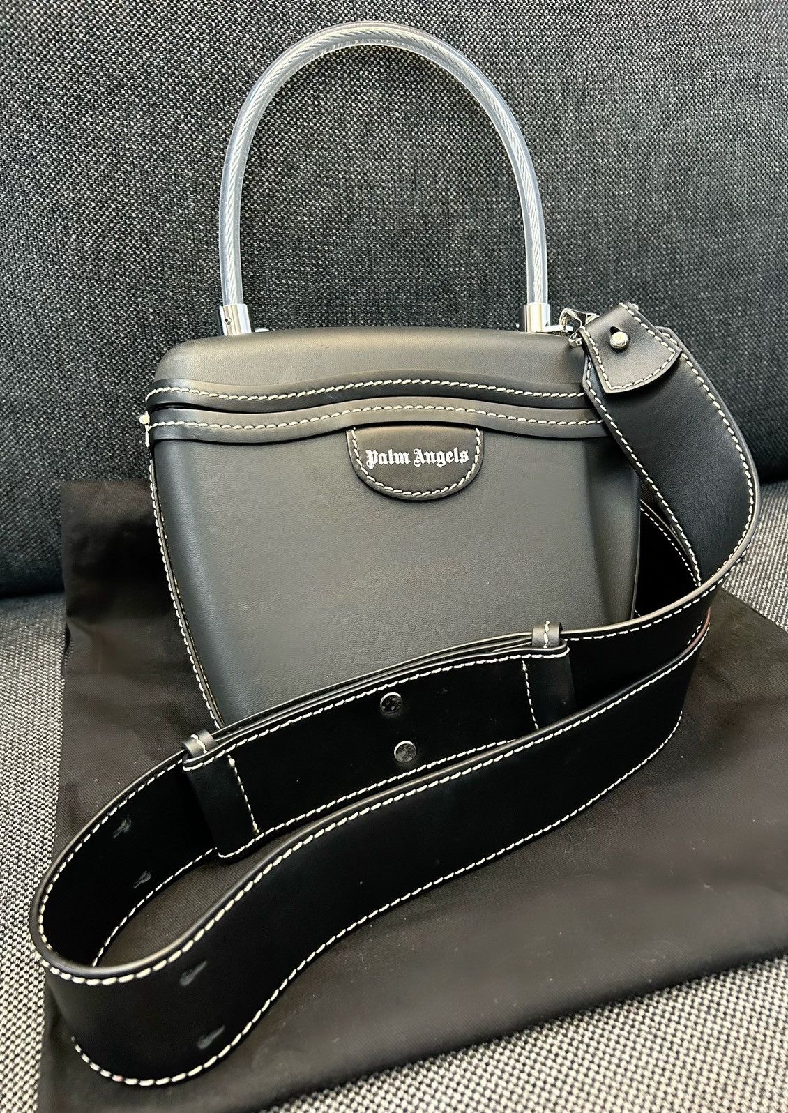 Palm Angels Palm Angels Leather Strap Padlock Bag Grailed