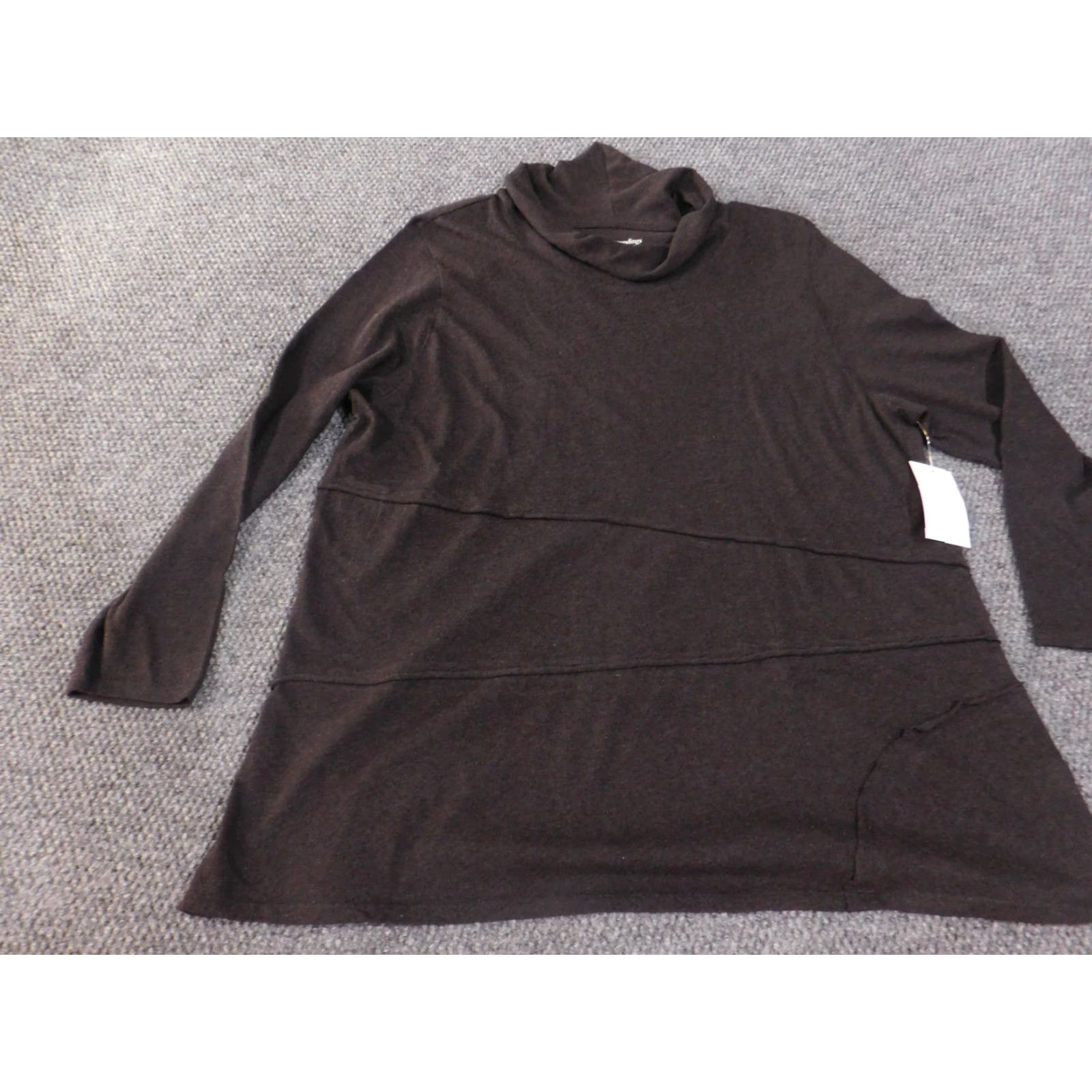 Soft Surroundings Soft Surroundings SweatER Womens 2XL Black Cowl Neck Long Sleeve Tunic Pullover Layered Knit Top Size XXL / US 16-18 / IT 52-54 - 3 Thumbnail