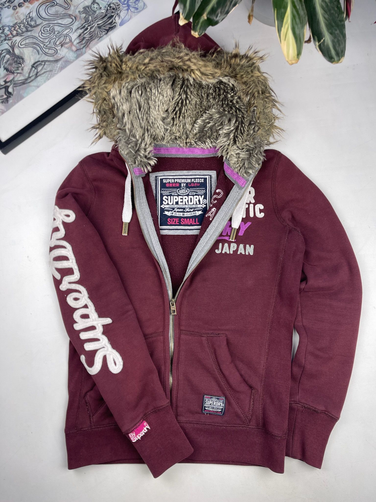 Abercrombie & Fitch Winter Punk Style Abercrombie Fur Sweat Crop Zipper Hoodie Size S / US 4 / IT 40 - 5 Thumbnail