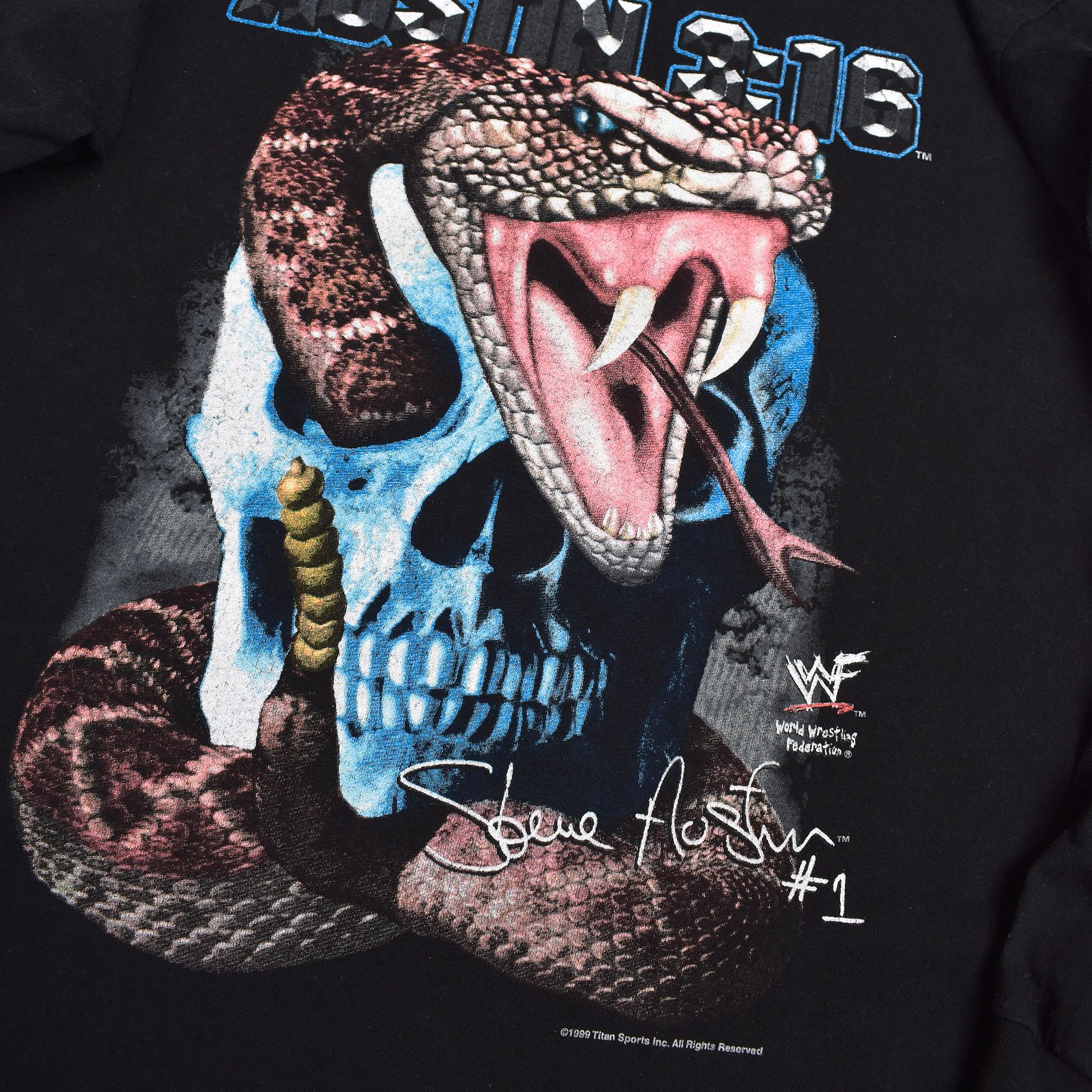 WWF *RARE* VINTAGE STONE COLD STEVE AUSTIN 3:16 WWF T-SHIRT Size US XL / EU 56 / 4 - 2 Thumbnail