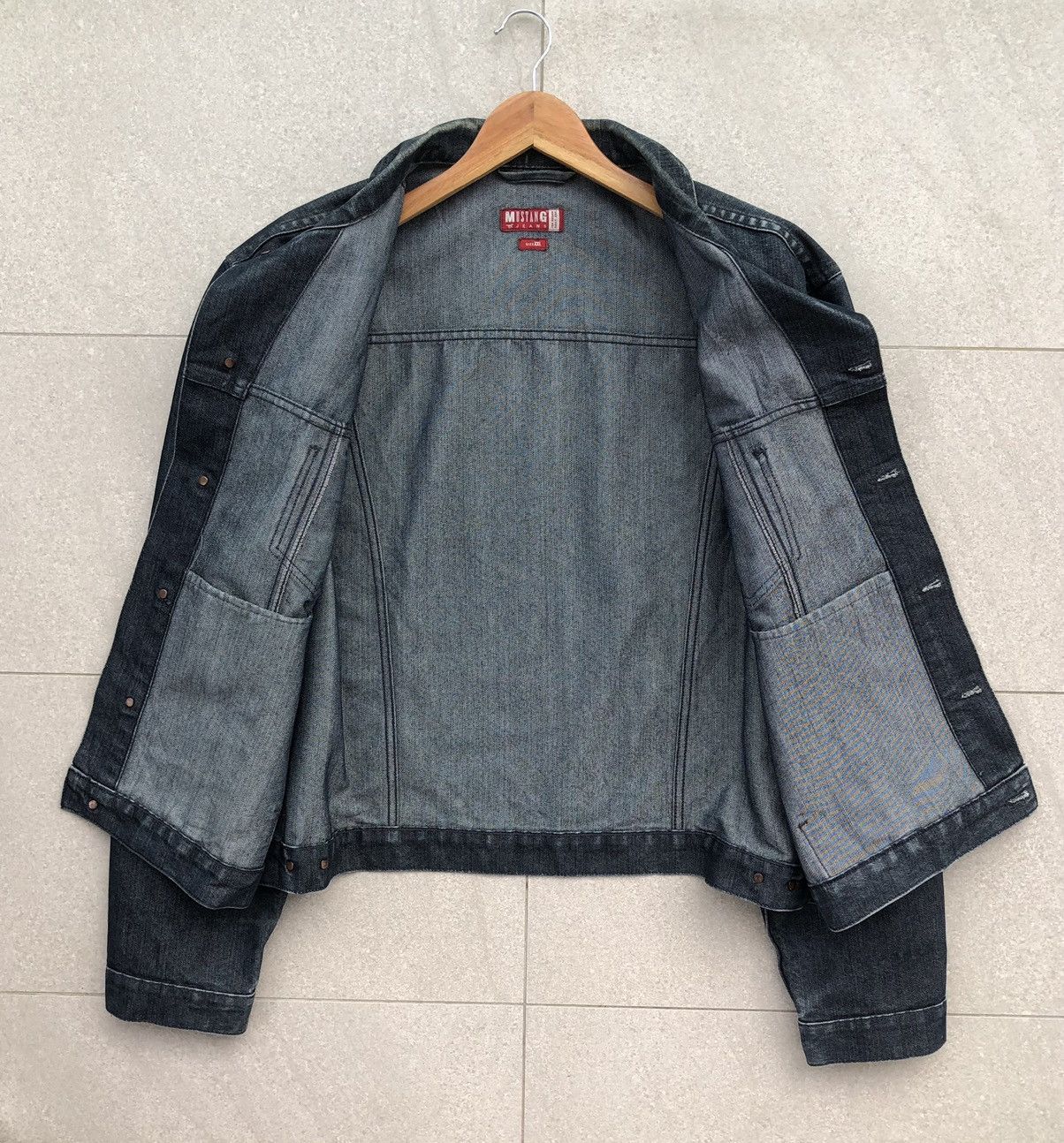 Vintage Vintage Mustang Jeans Mens Denim Trucker Jacket Size US XXL / EU 58 / 5 - 6 Thumbnail