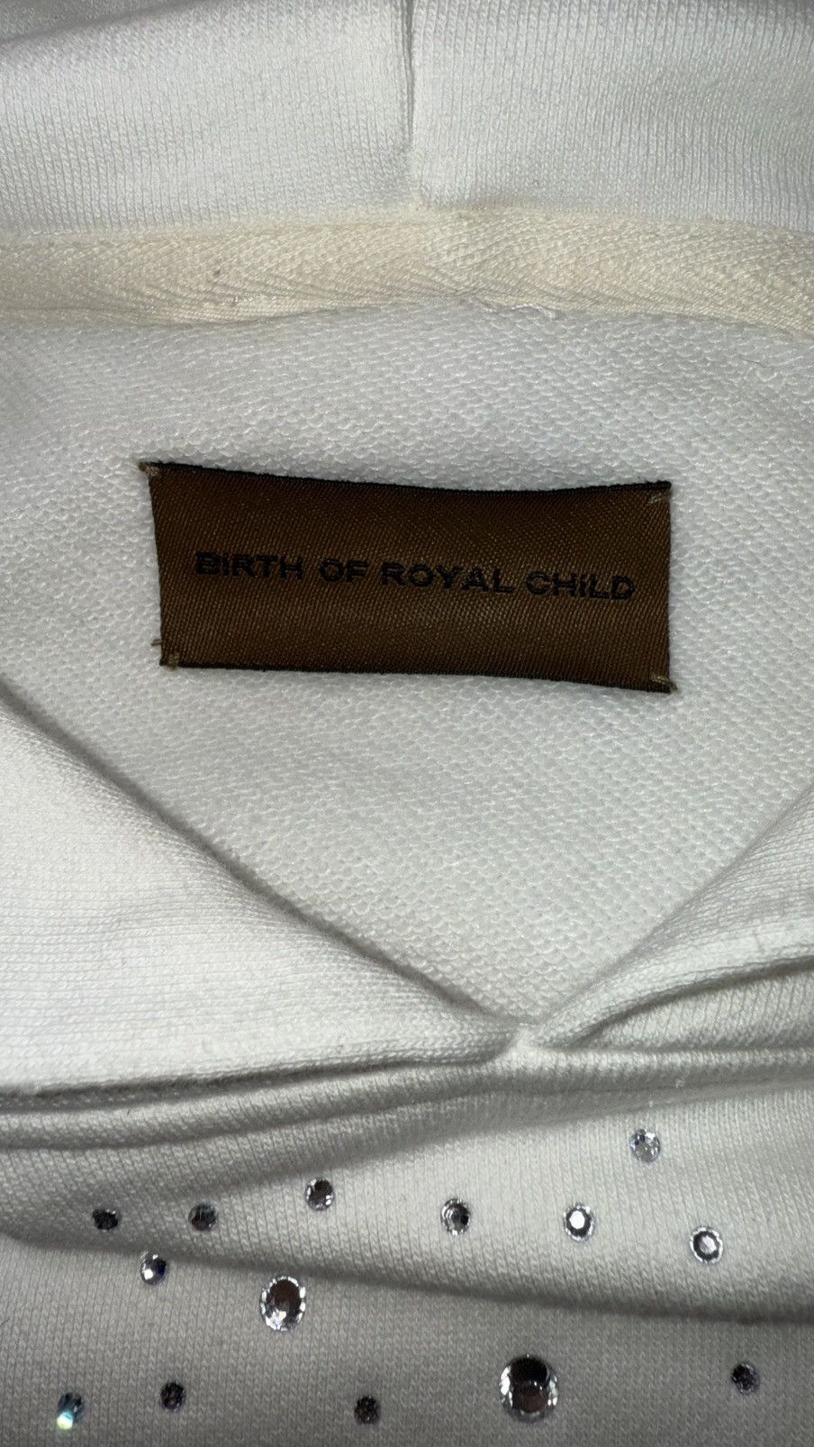 Birth of Royal Child White Swarovski Diamond Hoodie Size US M / EU 48-50 / 2 - 3 Thumbnail