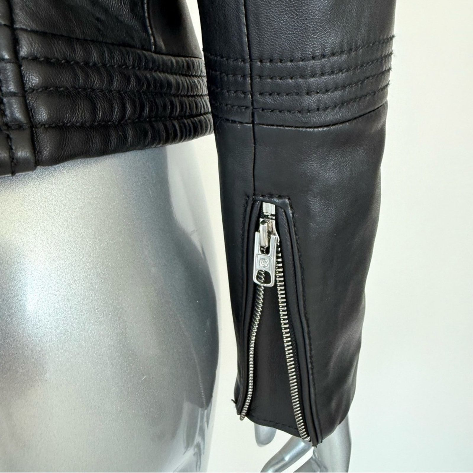 Michael Bastian Michael Kors moto leather women jacket size 6 US Size M / US 6-8 / IT 42-44 - 5 Thumbnail
