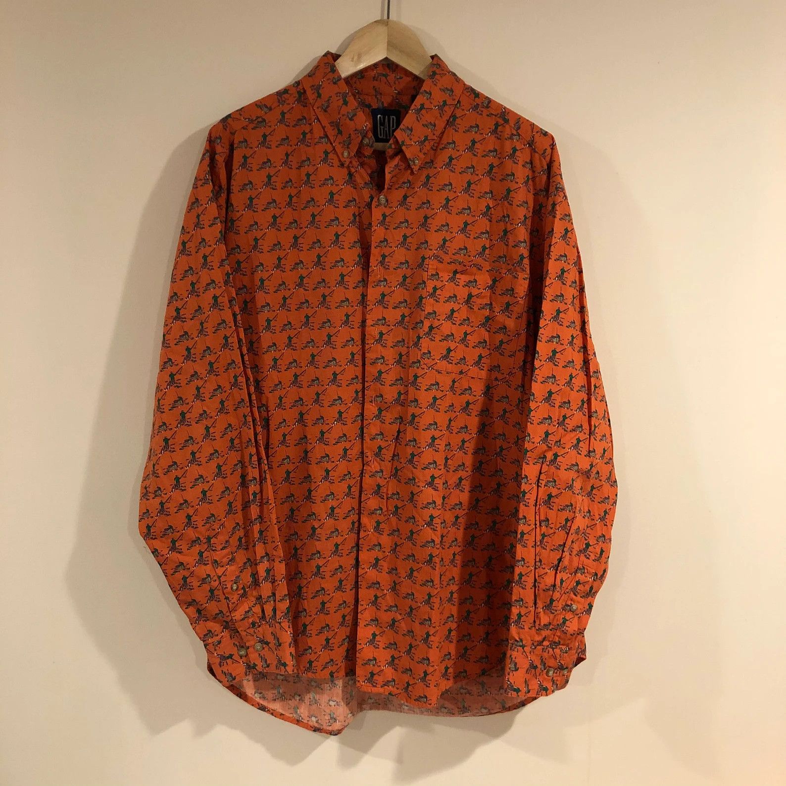 Gap RARE 1990s Vintage Fisherman Button-Down Shirt Longsleeve Size US XL / EU 56 / 4 - 2 Thumbnail