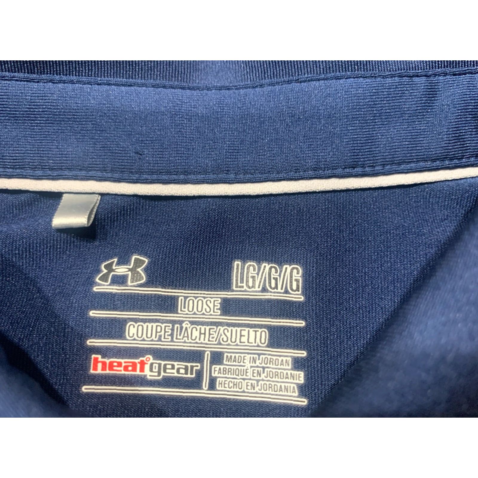 Under Armour Under Armour Mens Blue Striped Short Sleeve Golf Polo Shirt Large Loose Fit Mens Size US L / EU 52-54 / 3 - 7 Thumbnail