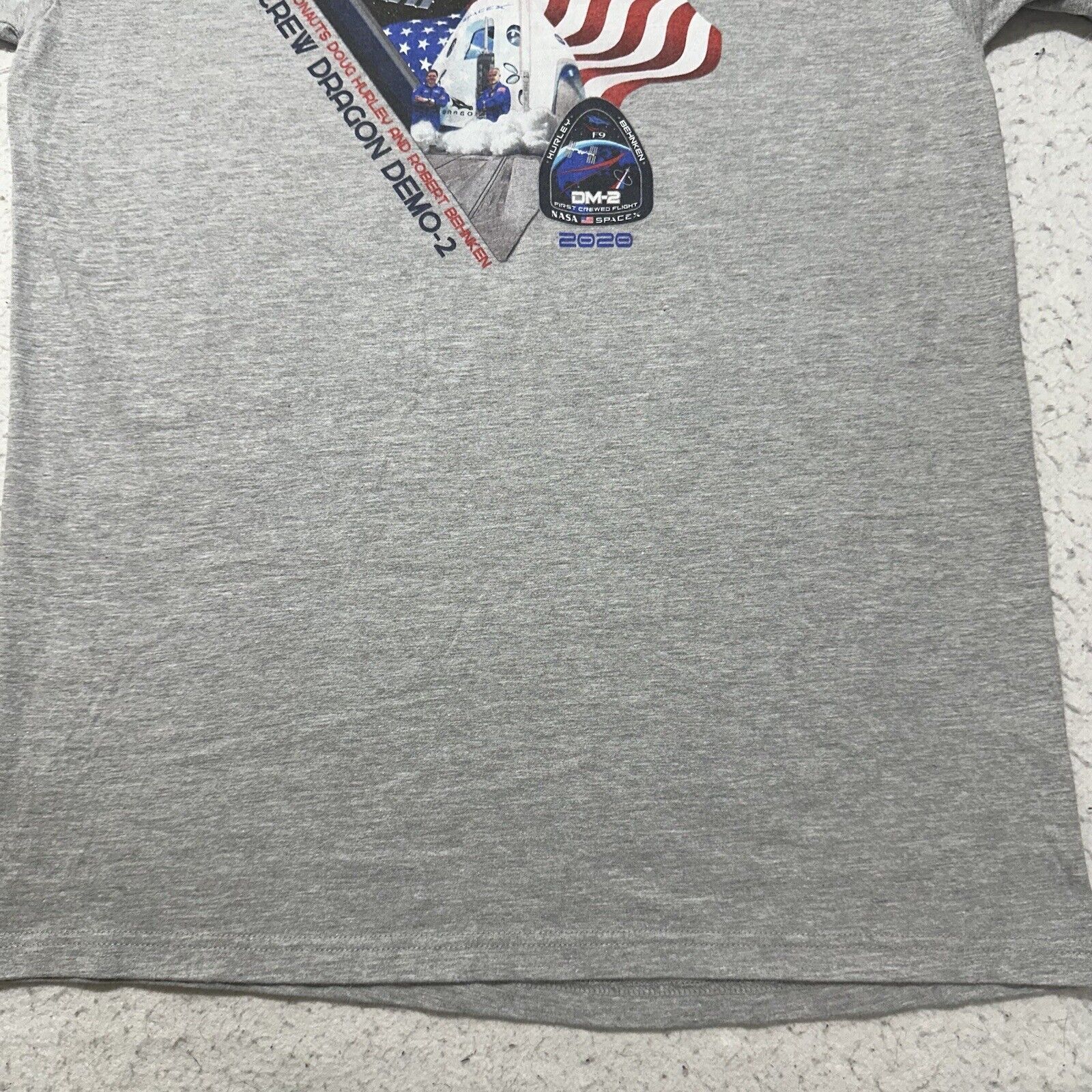 Tultex Space Shirts Large 2020 Dragon Demo-2 NASA Crew Graphic Tee Size US L / EU 52-54 / 3 - 7 Thumbnail