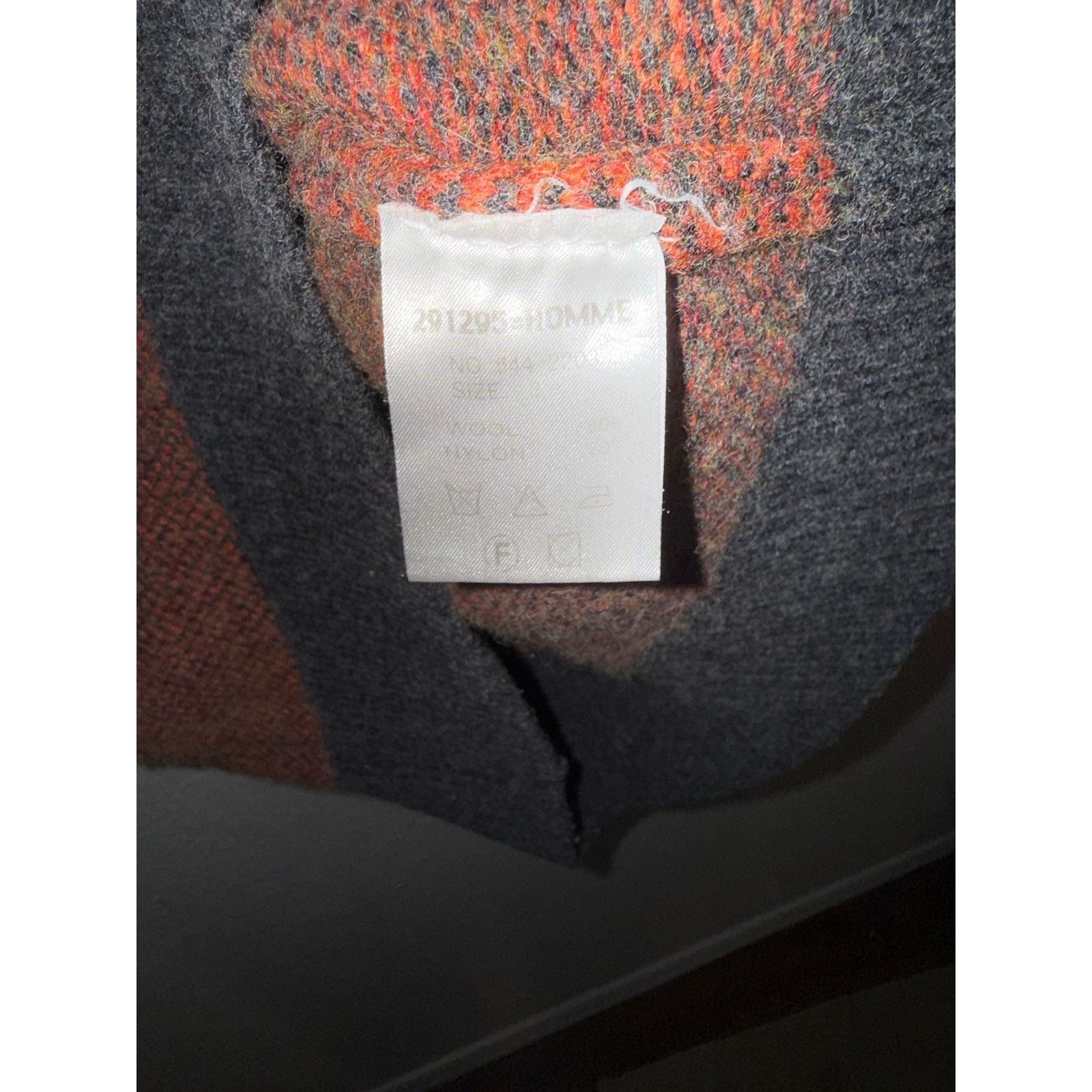 Japanese Brand 291295=HOMME Wool Blend Multicolor Striped Sweater Size US S / EU 44-46 / 1 - 3 Thumbnail