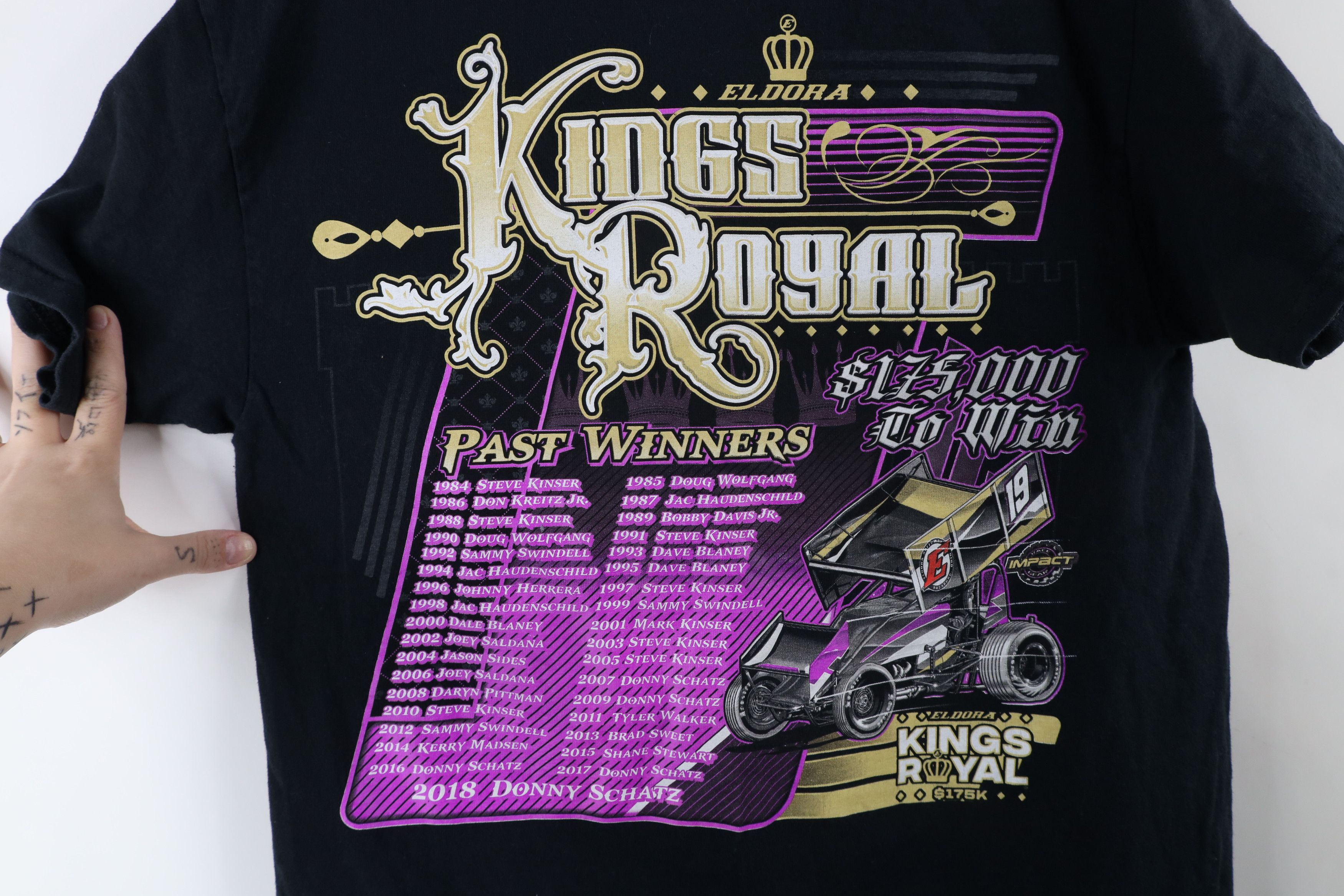 Vintage Streetwear Speedway Car Racing Kings Royal T-Shirt Black Size US M / EU 48-50 / 2 - 10 Thumbnail