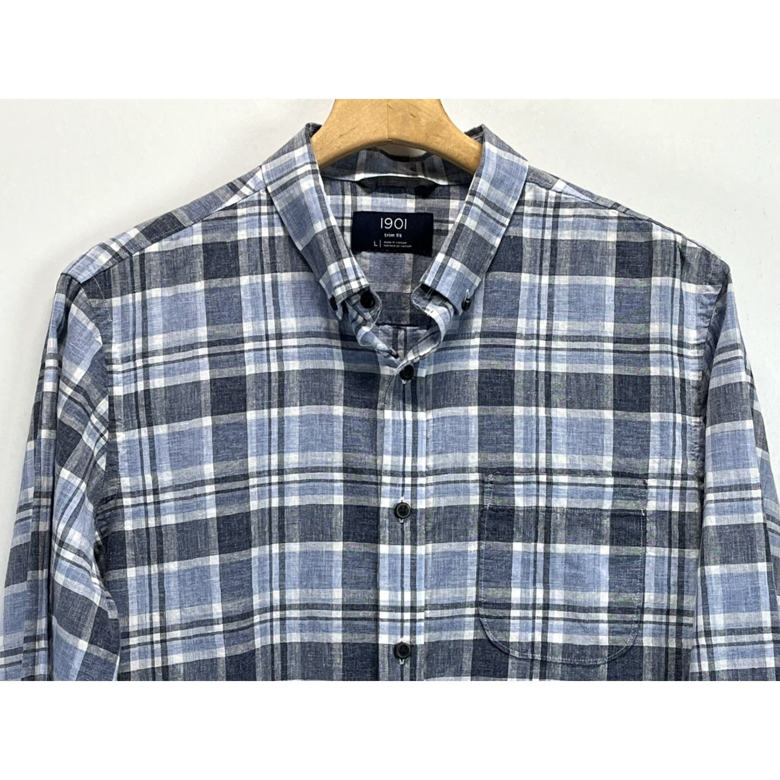 Nordstrom 1901 Nordstrom Linen Blend Button-Up Shirt Sz M VGUC Plaid Slim Fit Beach Button-Up Long Sleeve Multicolor Size M Regular Men Size US M / EU 48-50 / 2 - 2 Thumbnail