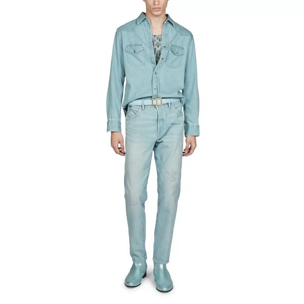 Tom Ford o1loc1c0924 DPS001 Slim Jeans in Light Blue Size US 34 / EU 50 - 2 Thumbnail