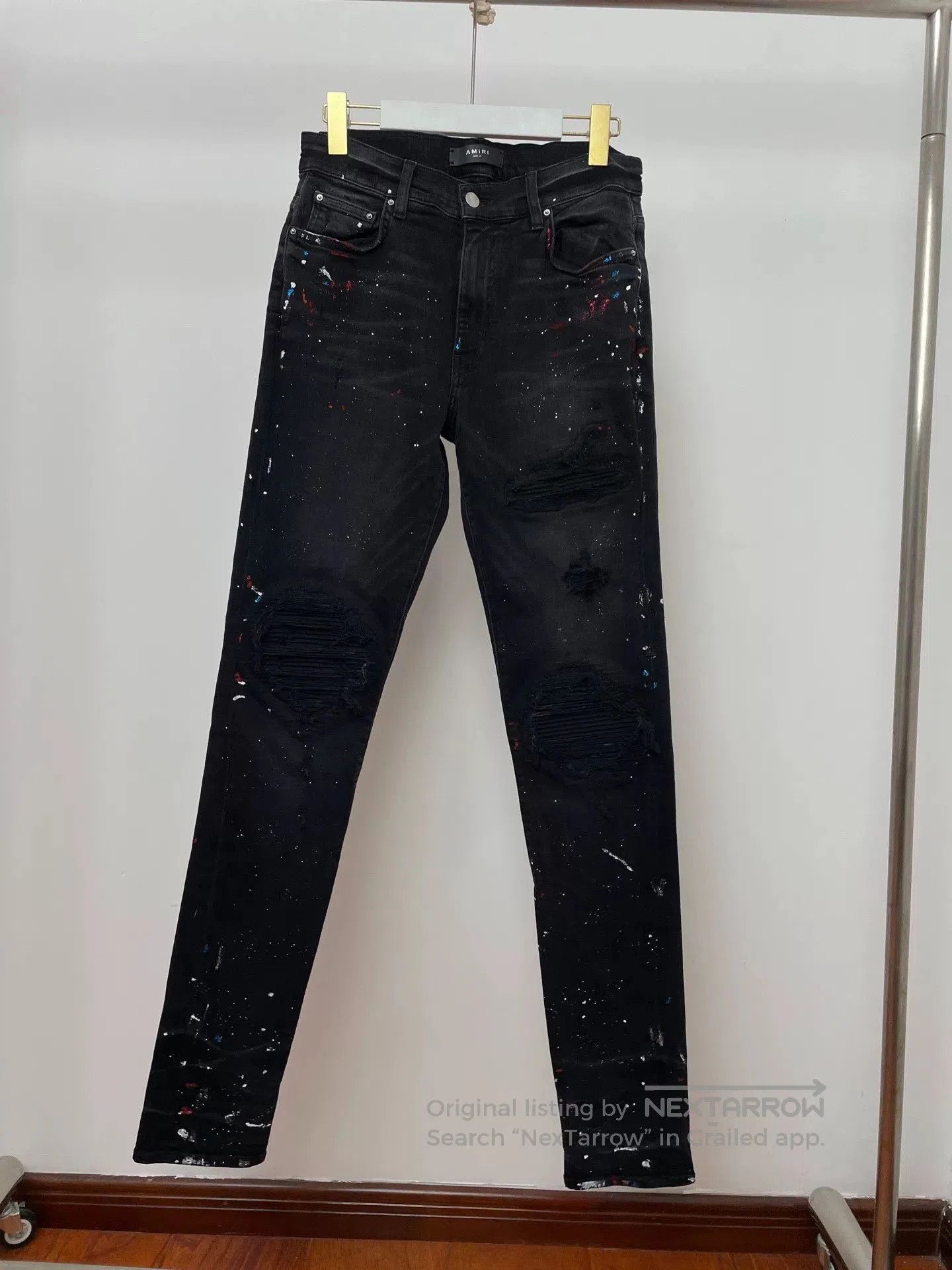 Amiri Amiri 18th Season Splatter Ink Black Jeans. Size US 31 - 1 Thumbnail