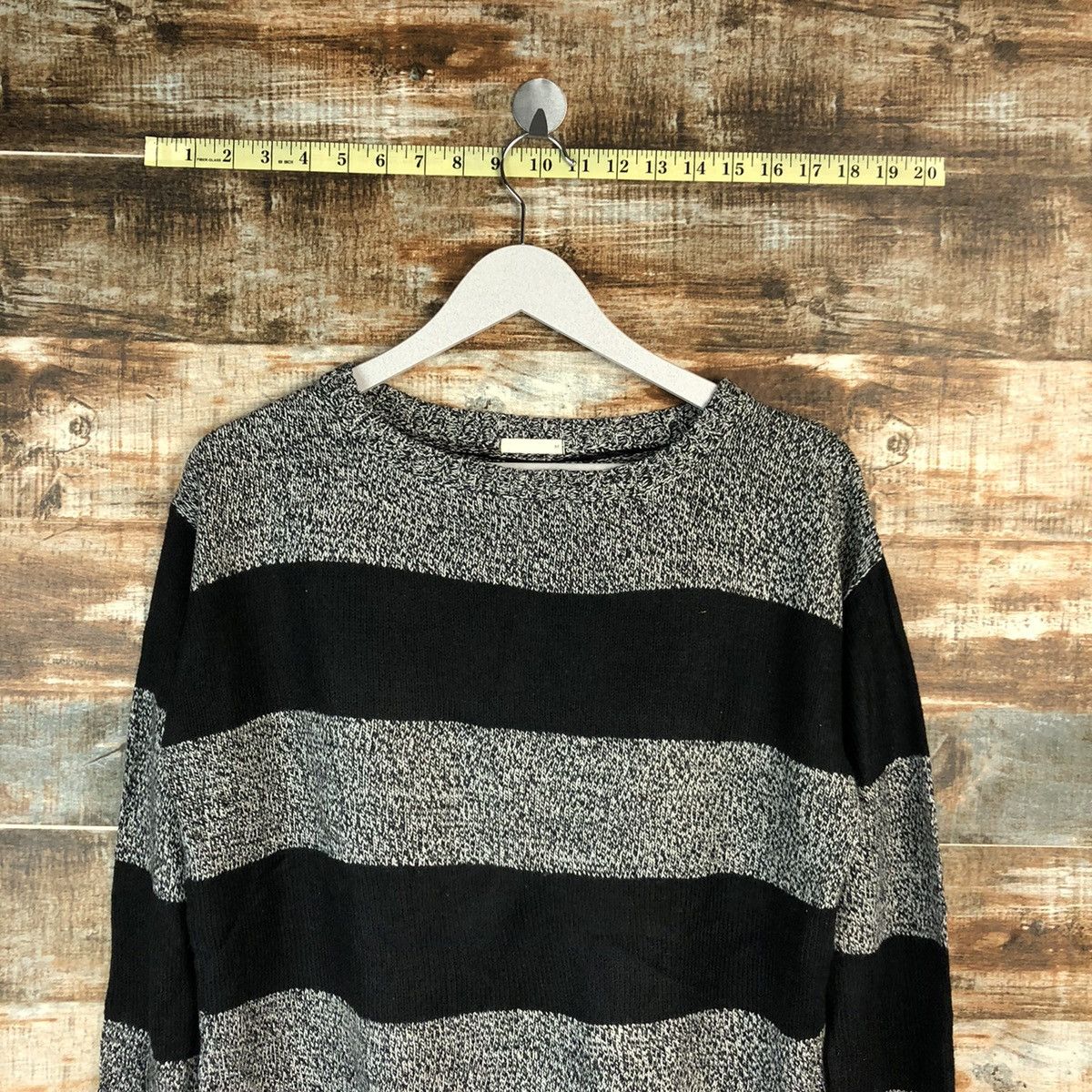 GU × Homespun Knitwear GU Japan Stripe Grey Knitwear #A1562 Size M / US 6-8 / IT 42-44 - 5 Thumbnail