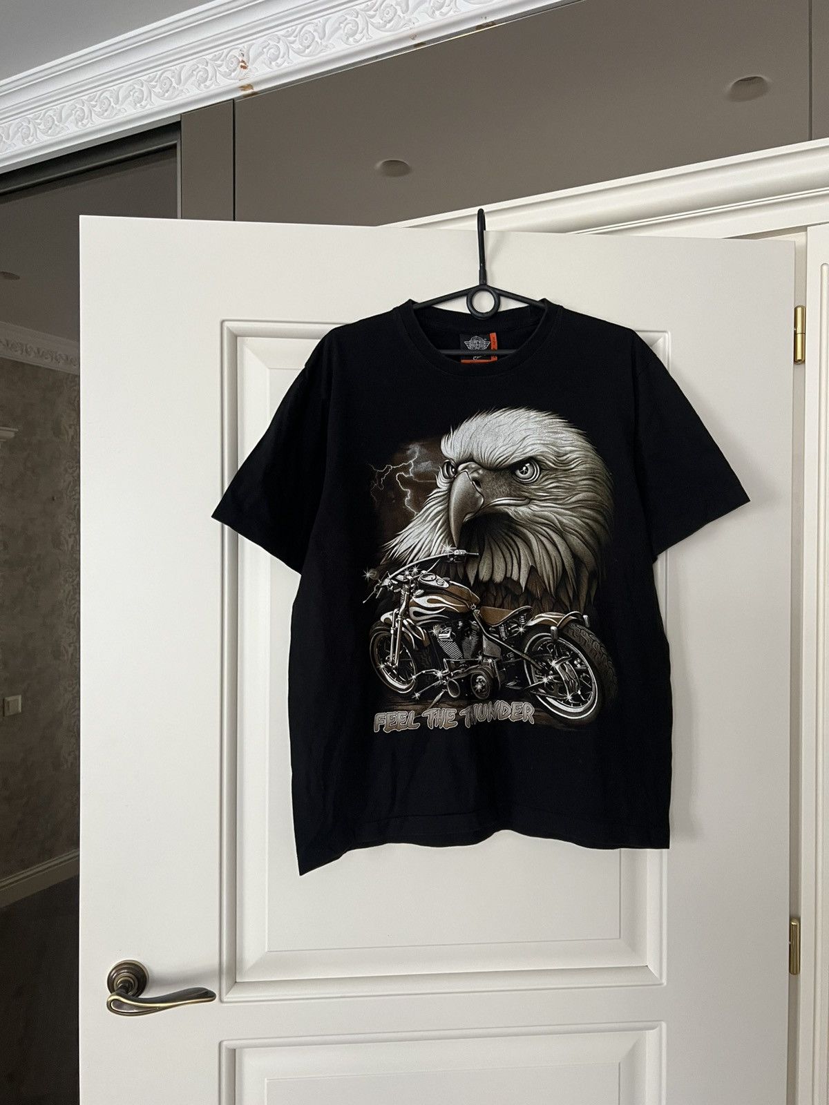 Vintage Vintage Biker Eagle Motorcycle Tee “Feel The Thunder” Size US L / EU 52-54 / 3 - 5 Thumbnail