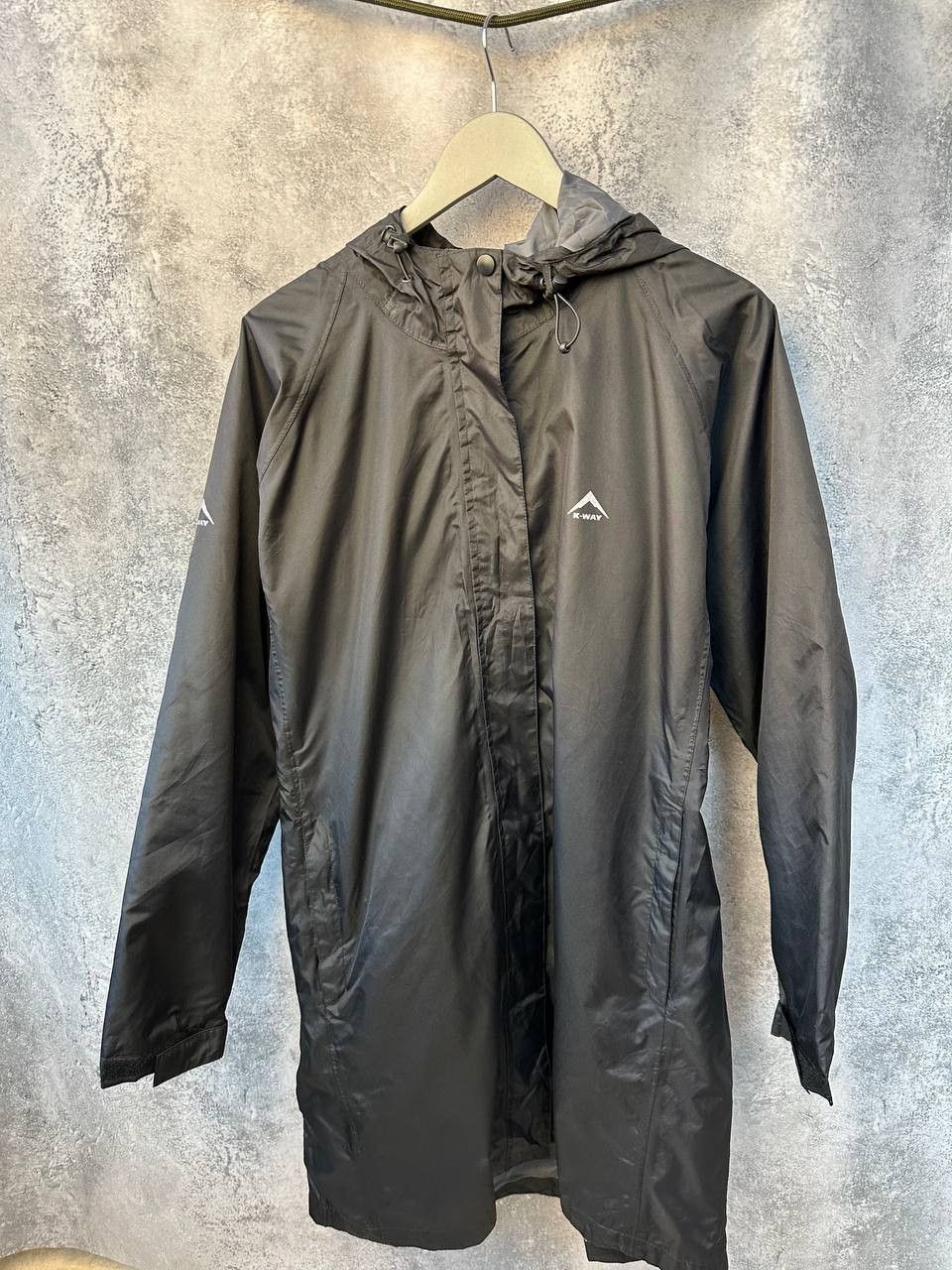 K-Way K-Way Long Rain Coat Windbreaker Jacket LAB Size L / US 10 / IT 46 - 1 Thumbnail