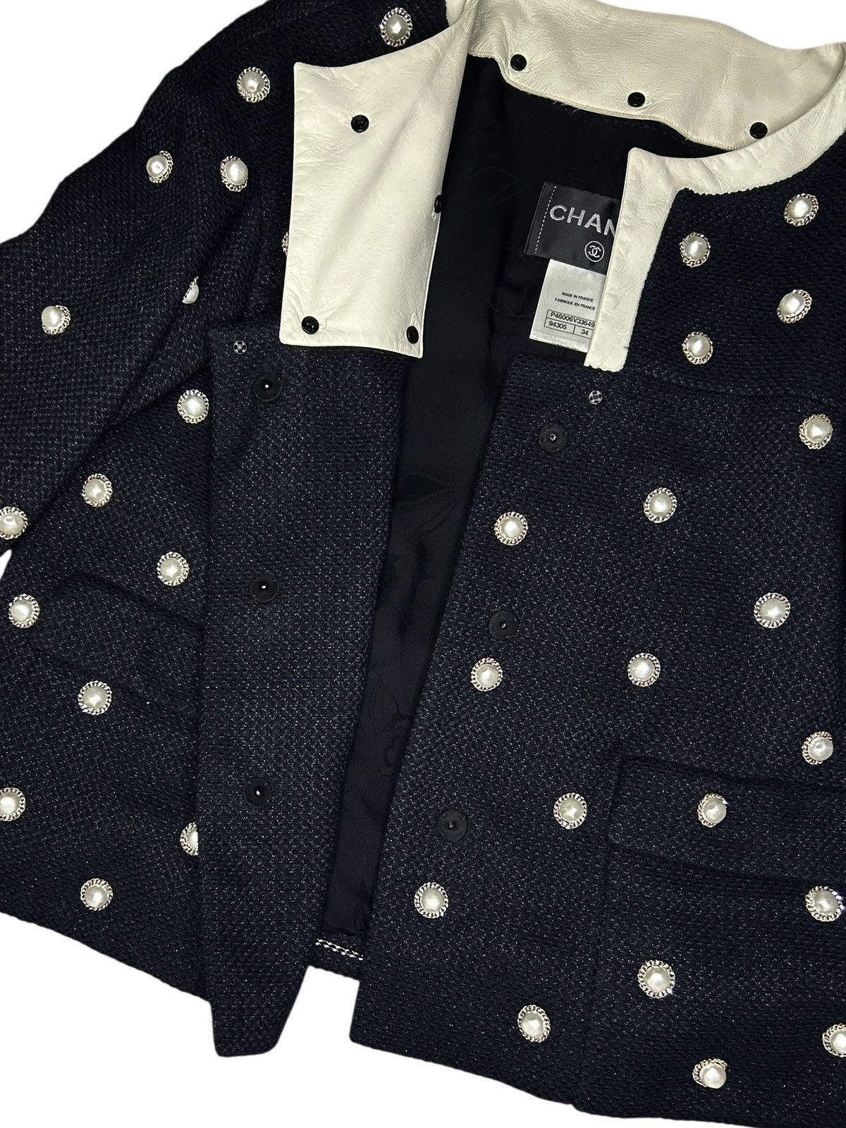 Chanel S/S 13 Pearl Embellished Tweed Jacket Size XS / US 0-2 / IT 36-38 - 5 Thumbnail