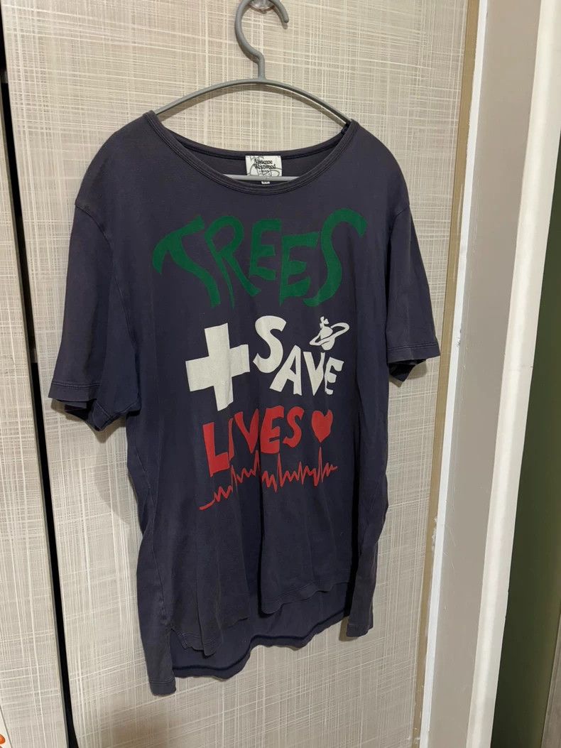 Vivienne Westwood Vivienne Westwood Blue and purple loose short sleeves Size XL / US 12-14 / IT 48-50 - 1 Thumbnail