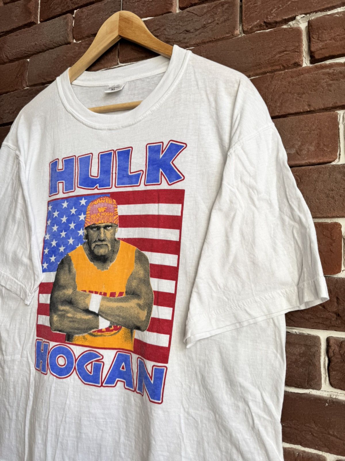 WWE Hulk Hogan Rules WWE WWF Vintage 90s Rare Wrestling T Shirt Size US L / EU 52-54 / 3 - 3 Thumbnail