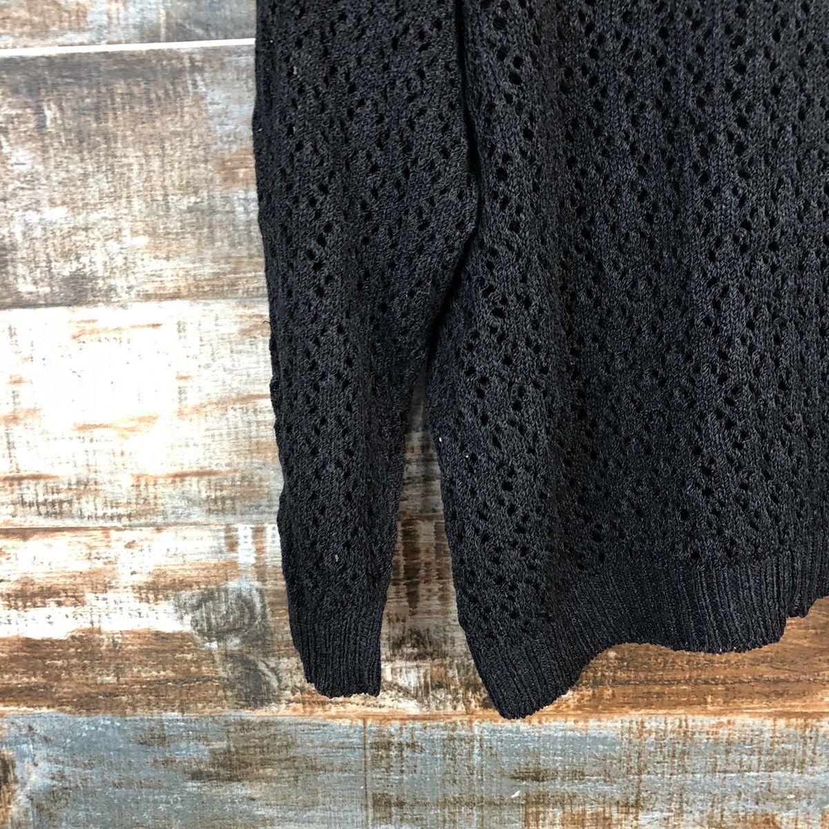Comme Ca Ism Comme ca Du Mode Black crochet Cardigan Knitwear #A2322 Size US L / EU 52-54 / 3 - 15 Thumbnail