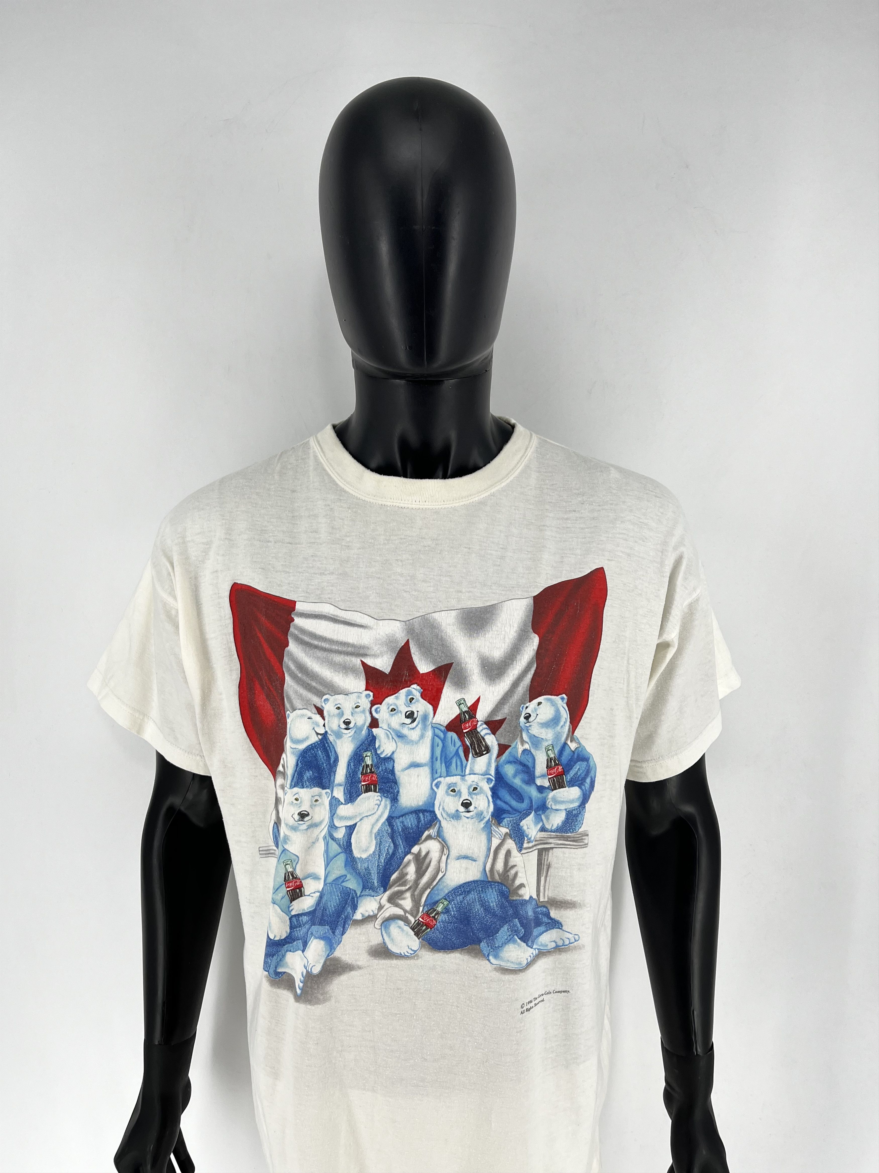 Coca Cola × Vintage Vintage 1996 Single Stitch Coca-Cola Heather Gray Graphic Size US XL / EU 56 / 4 - 5 Thumbnail