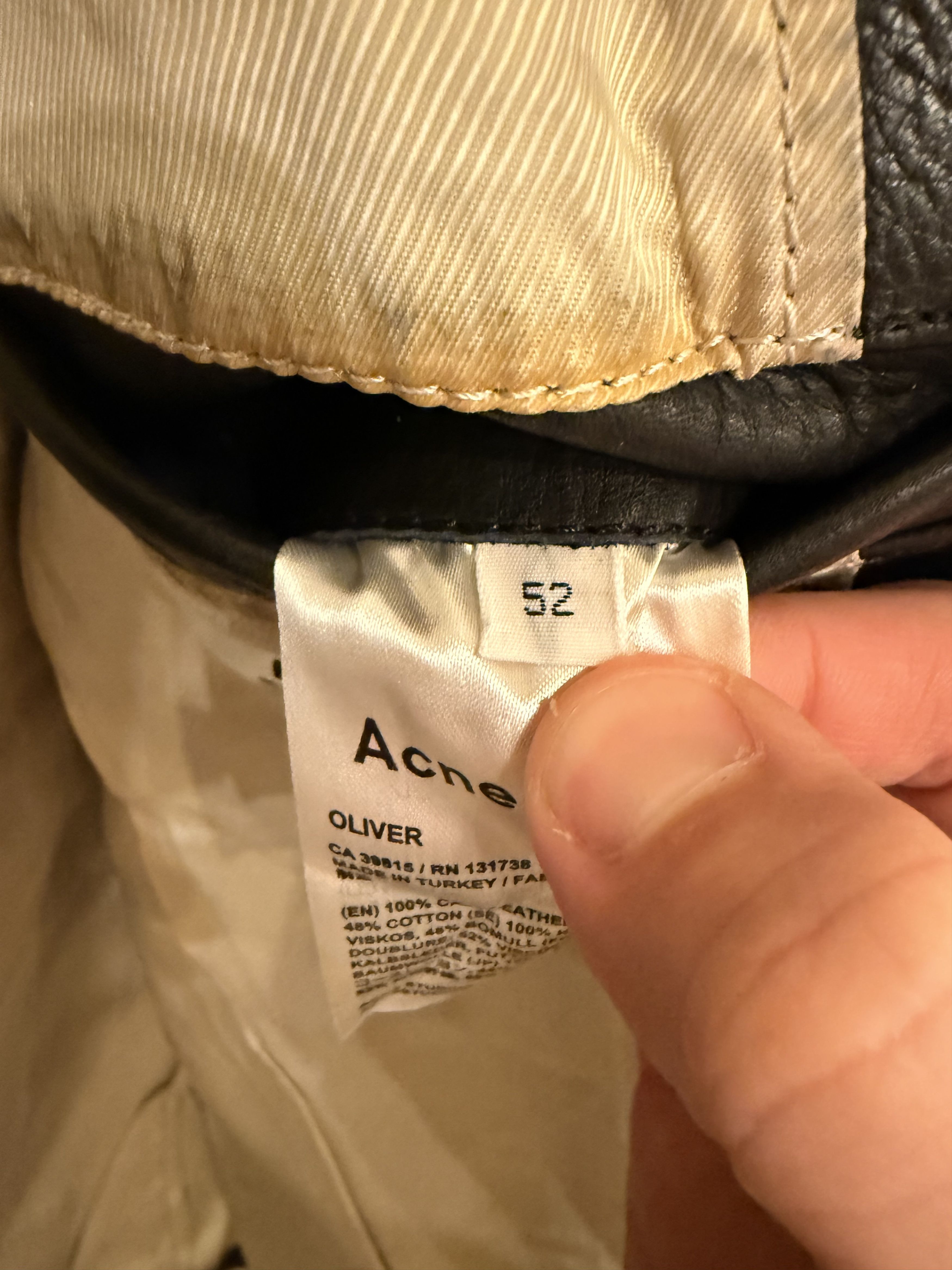 Acne Studios “Oliver” Leather Jacket size 52 Size US L / EU 52-54 / 3 - 16 Thumbnail