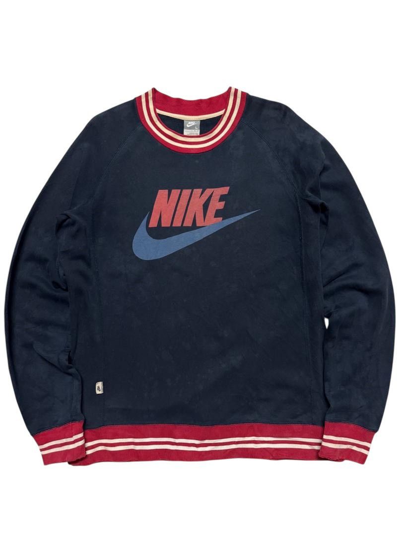 Nike VINTAGE Y2K NIKE BIG SWOOSH CREWNECK SWEATSHIRT RINGER Size US L / EU 52-54 / 3 - 1 Thumbnail