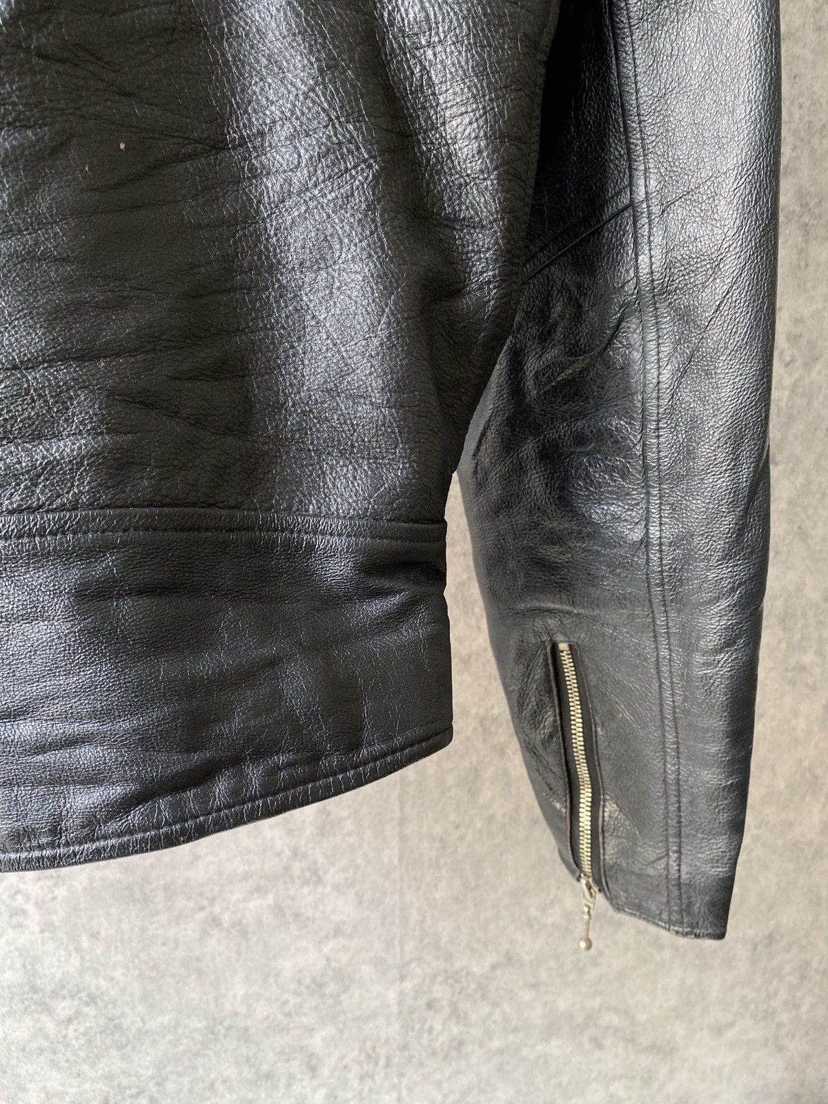 Leather Vintage Stefanel Kids Biker’s Design Leather Jacket Size US L / EU 52-54 / 3 - 12 Thumbnail