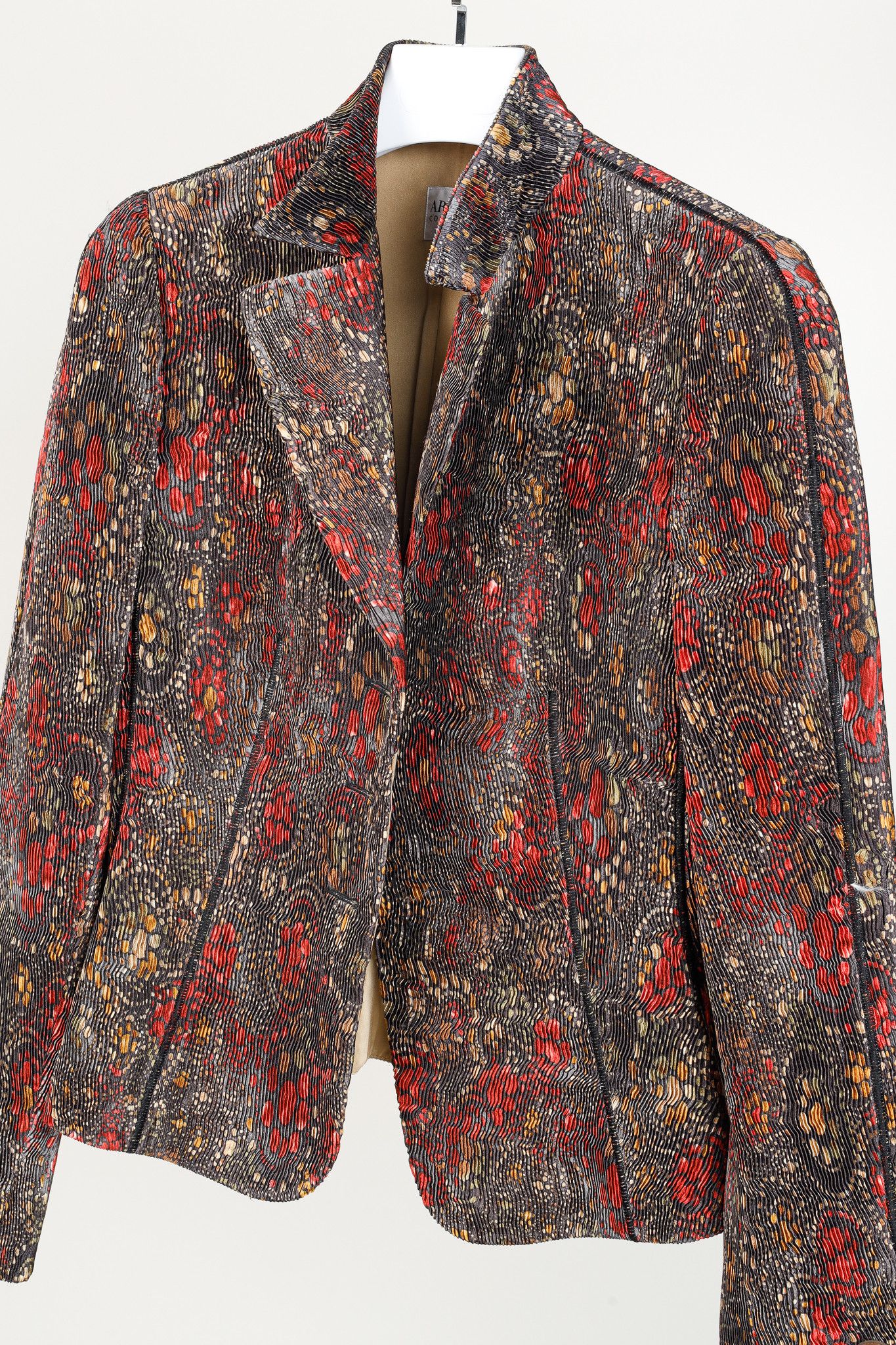 Armani Collezioni Armani Collezioni Vintage F/W 2005 Floral, Pleated Blazer Size L / US 10 / IT 46 - 3 Thumbnail