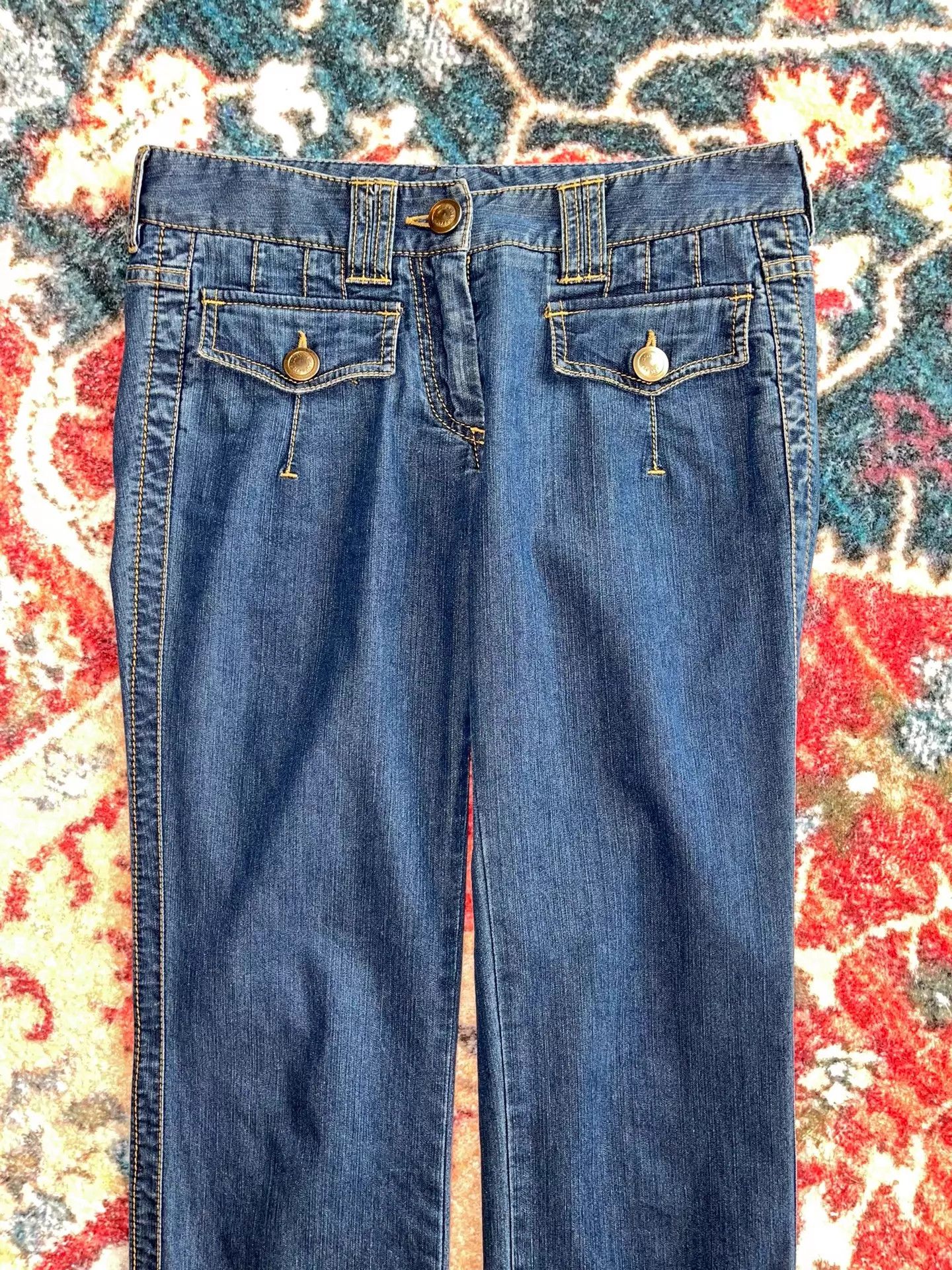 Dolce & Gabbana D&G Vintage Flared Low-Rise Jeans Size 38 Size 26" / US 2 / IT 38 - 6 Thumbnail