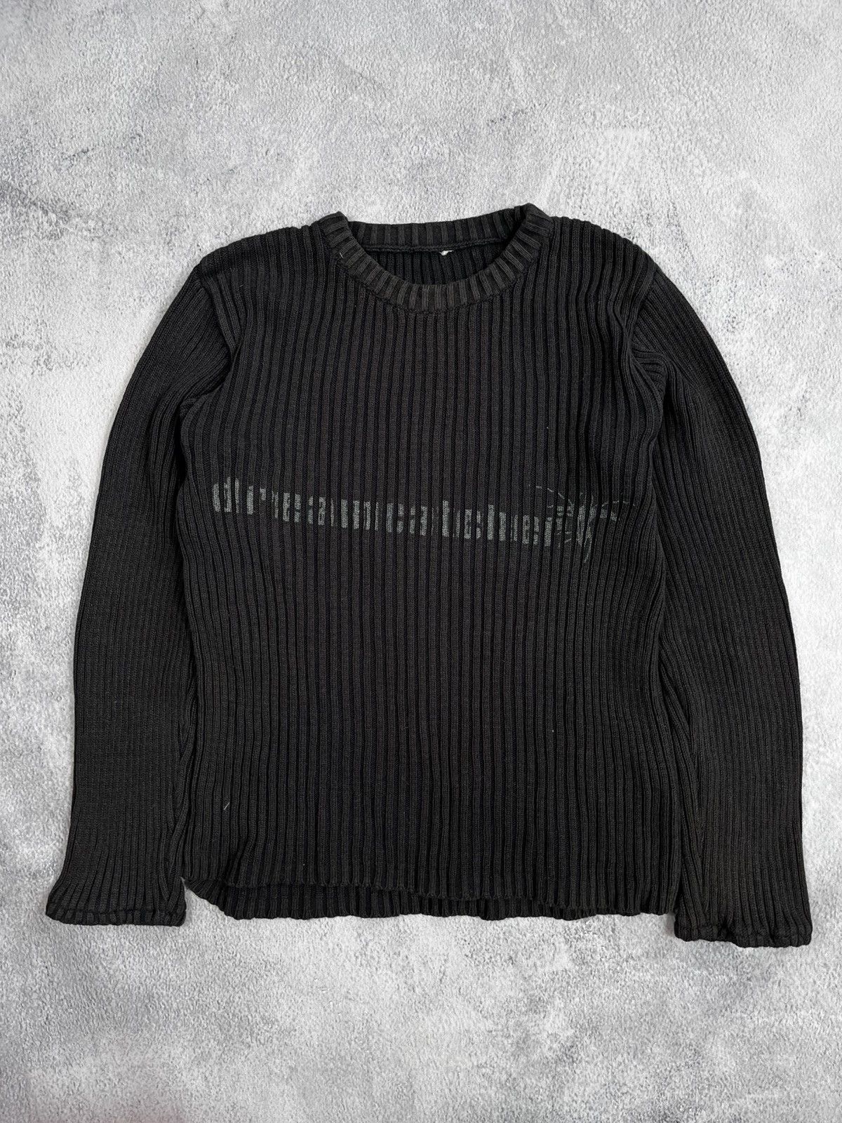 Japanese Brand × Vintage Vintage Y2K Faded Japanese ribbed sweater streetwear Size M / US 6-8 / IT 42-44 - 1 Thumbnail