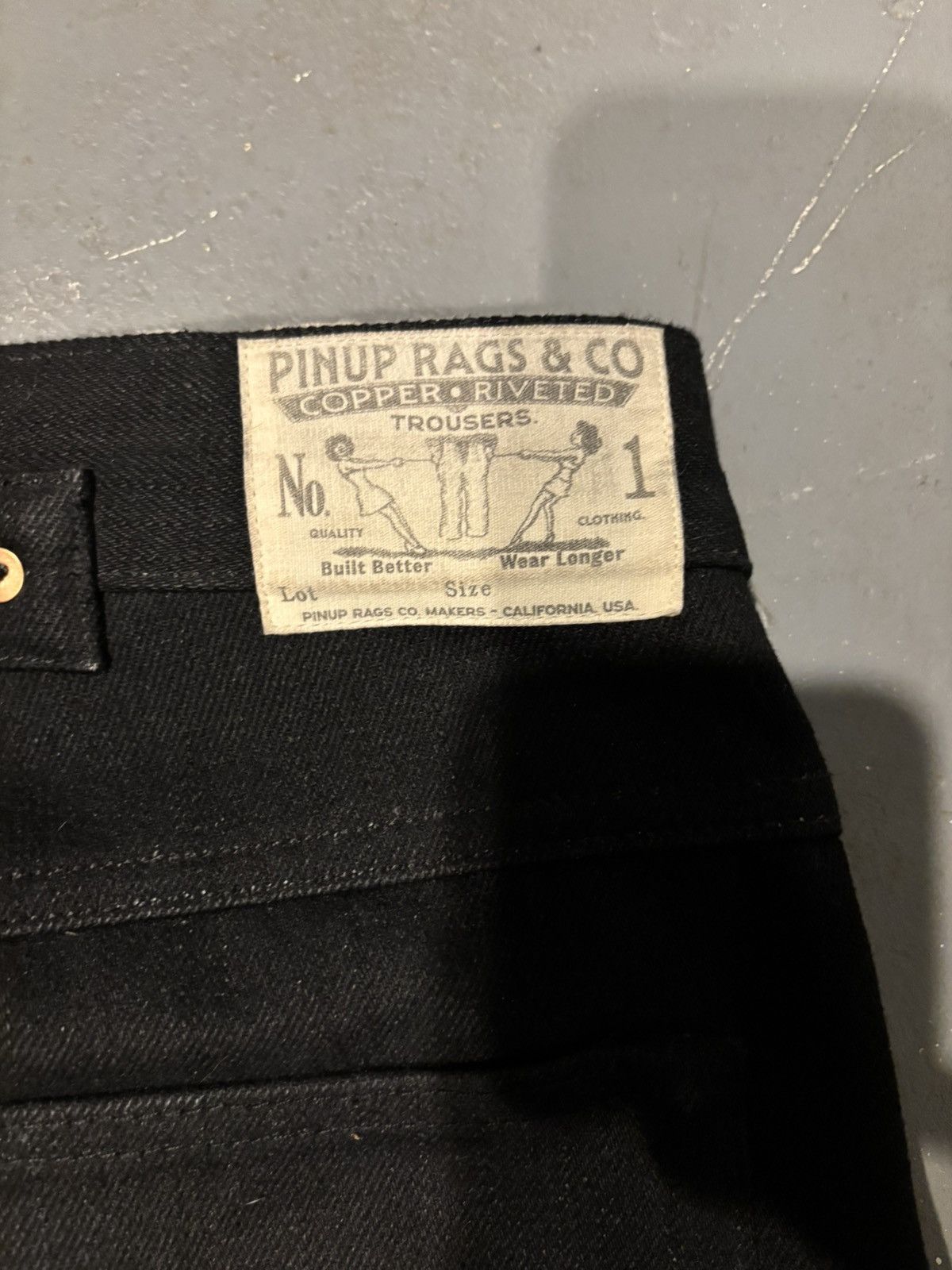 Vintage Pinup rags black 1937 jeans Size US 32 / EU 48 - 3 Thumbnail