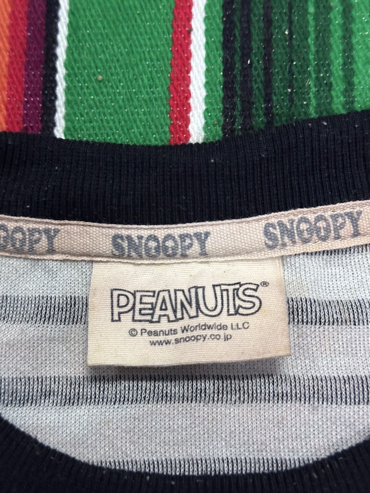 Vintage 💥Peanuts💥Snoppy stripe long sleeve single pocket tees 💥 Size US L / EU 52-54 / 3 - 7 Thumbnail