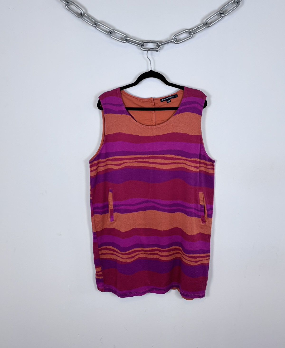 Gudrun Sjoden Gudrun Sjoden Women’s Wave Striped Pocket Tank Top Dress Size XL / US 12-14 / IT 48-50 - 1 Thumbnail