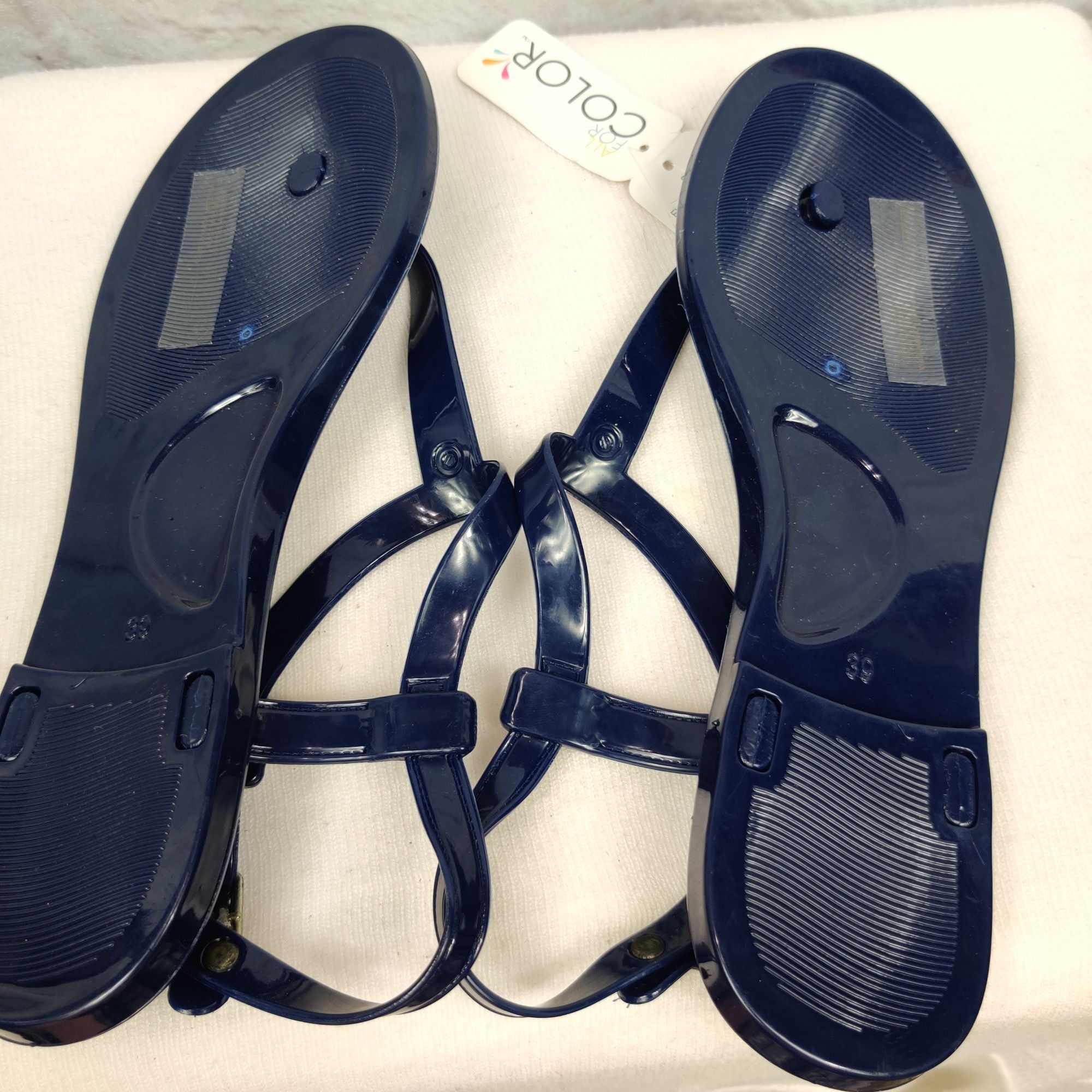 Other All for Color Jelly Sandals T strap Summer Blue Geometric Pr Size US 8 / IT 38 - 5 Thumbnail