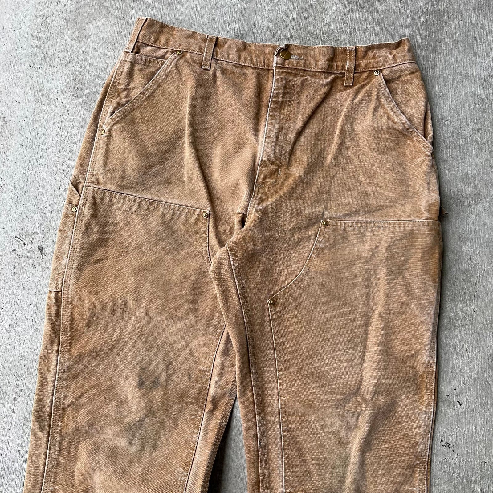 Carhartt × Vintage Carhartt brown double knee work wear carpenter pants Size US 36 / EU 52 - 2 Thumbnail